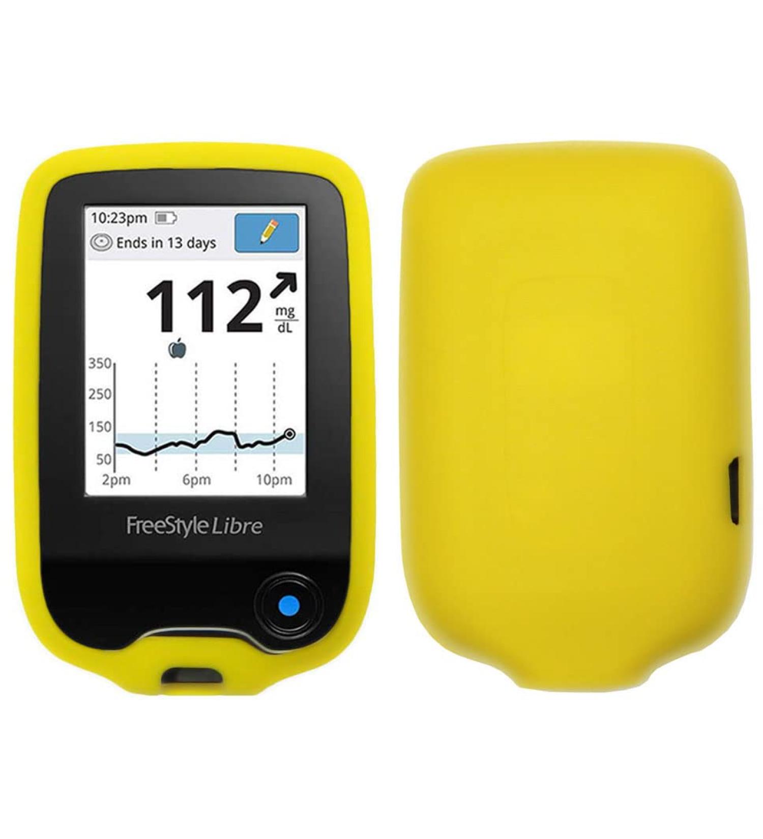 Premium Silicone Soft Case for Freestyle Libre / Freestyle Libre 2 (Continuous Glucose Monitor) (Yellow)