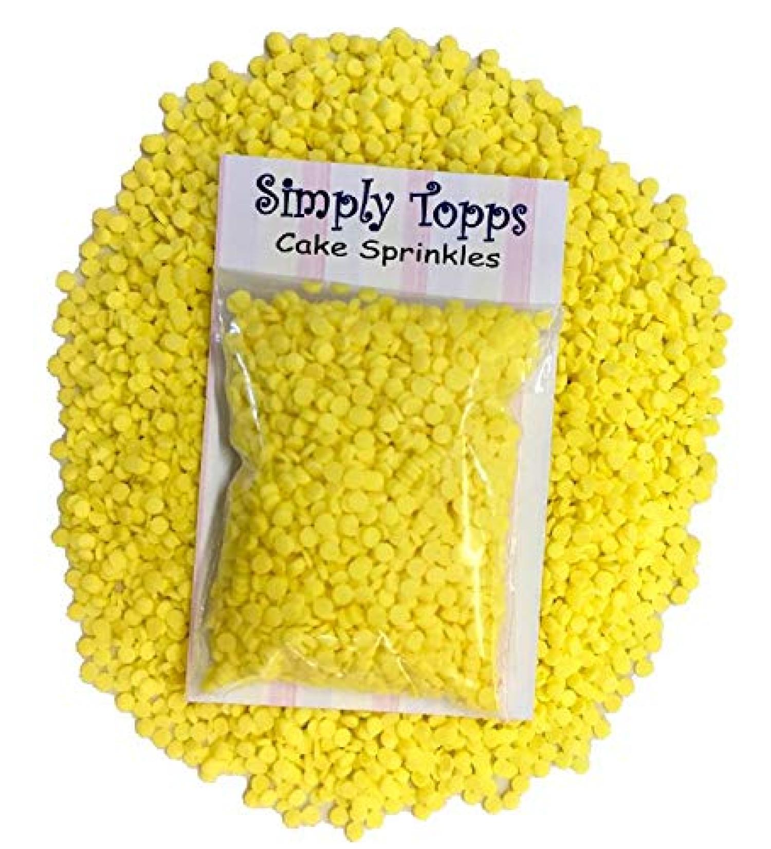 Yellow Mix Confetti Edible Sugar Sprinkles 25g Cake & Cupcake Decorations