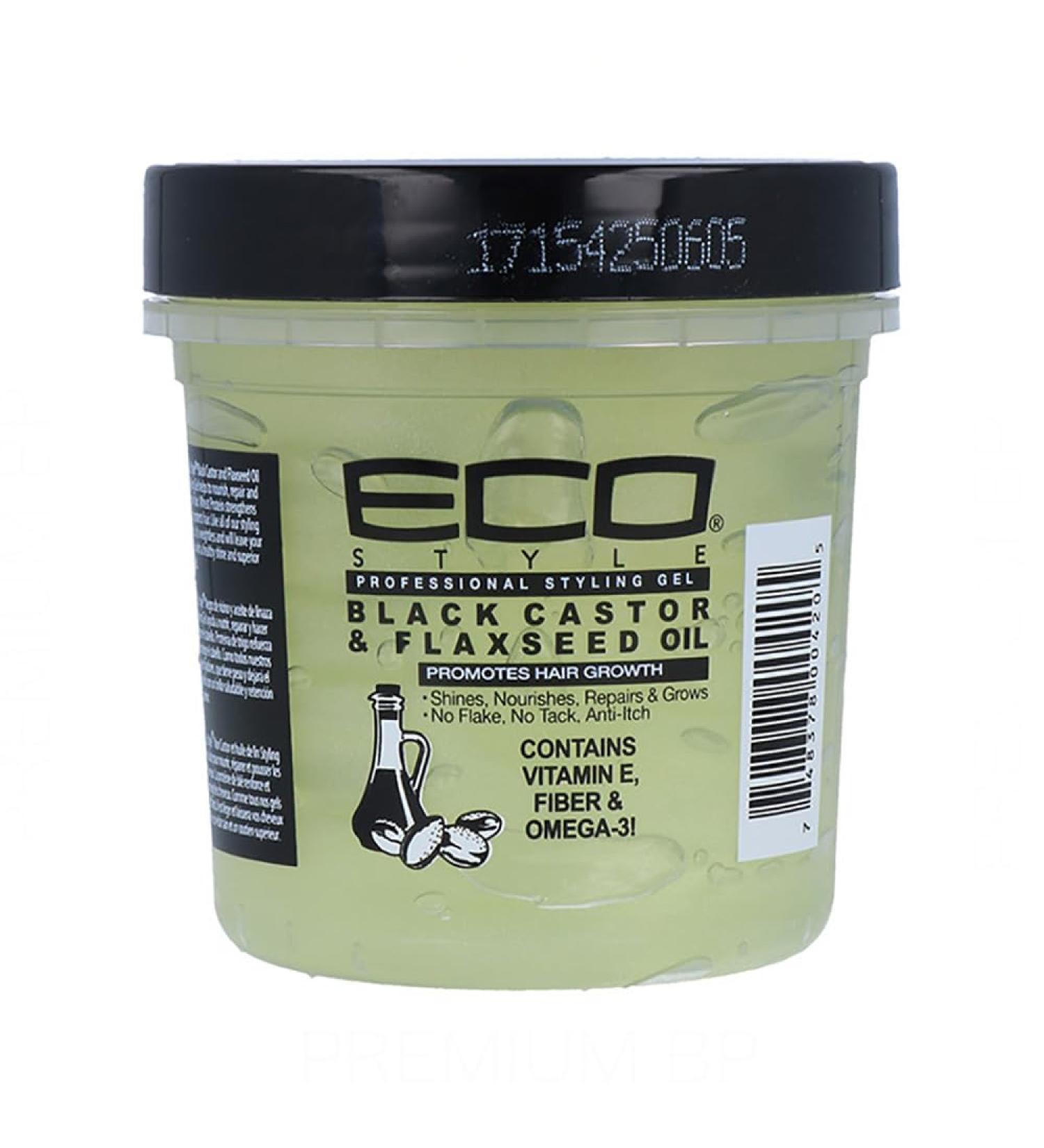 Eco Style r Black Castor & Flaxseed Oil Professional Styling Gel 236 ml