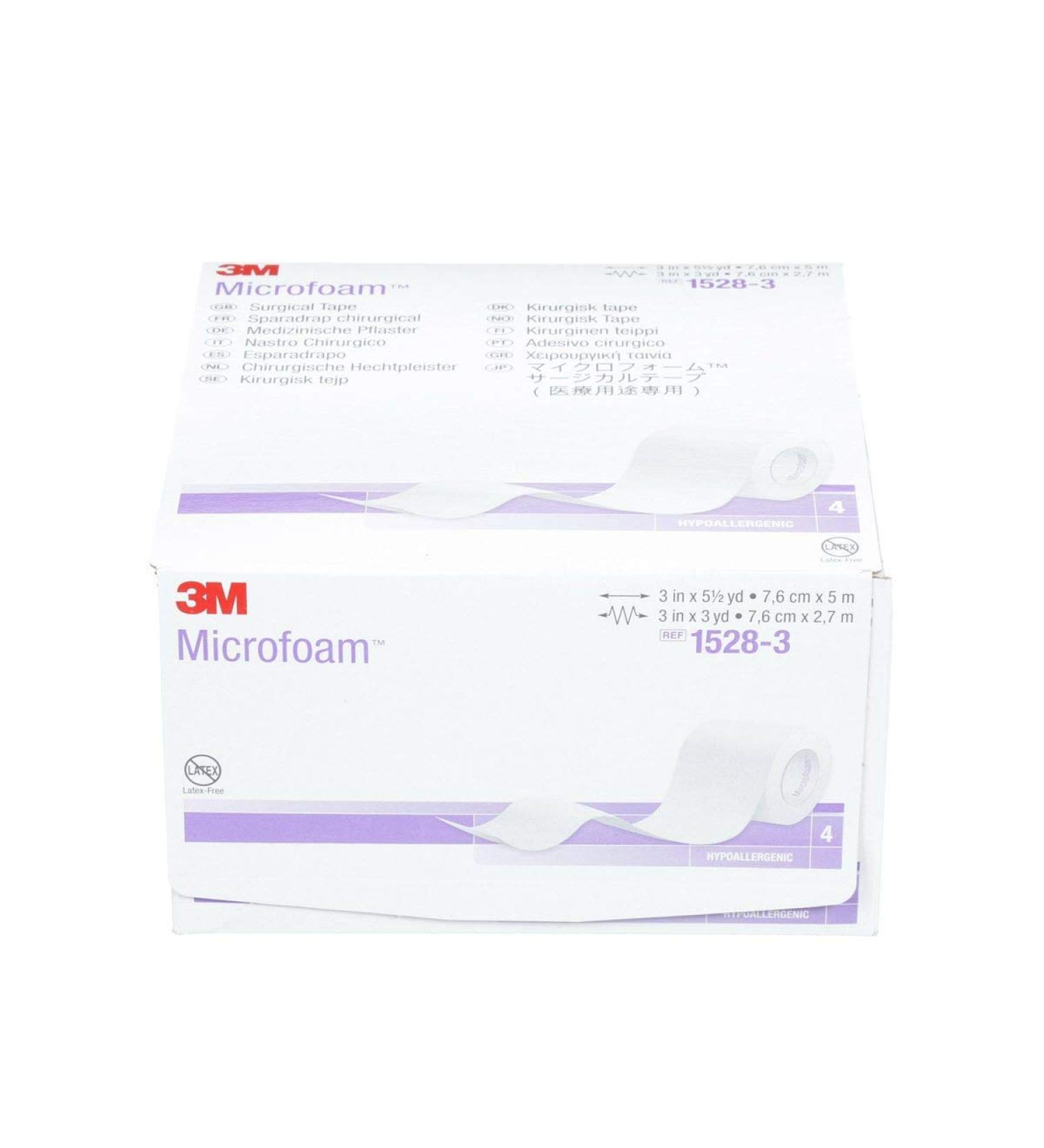 3M 1528-3 Microfoam Tape 3" Wide 4 Rolls per Box