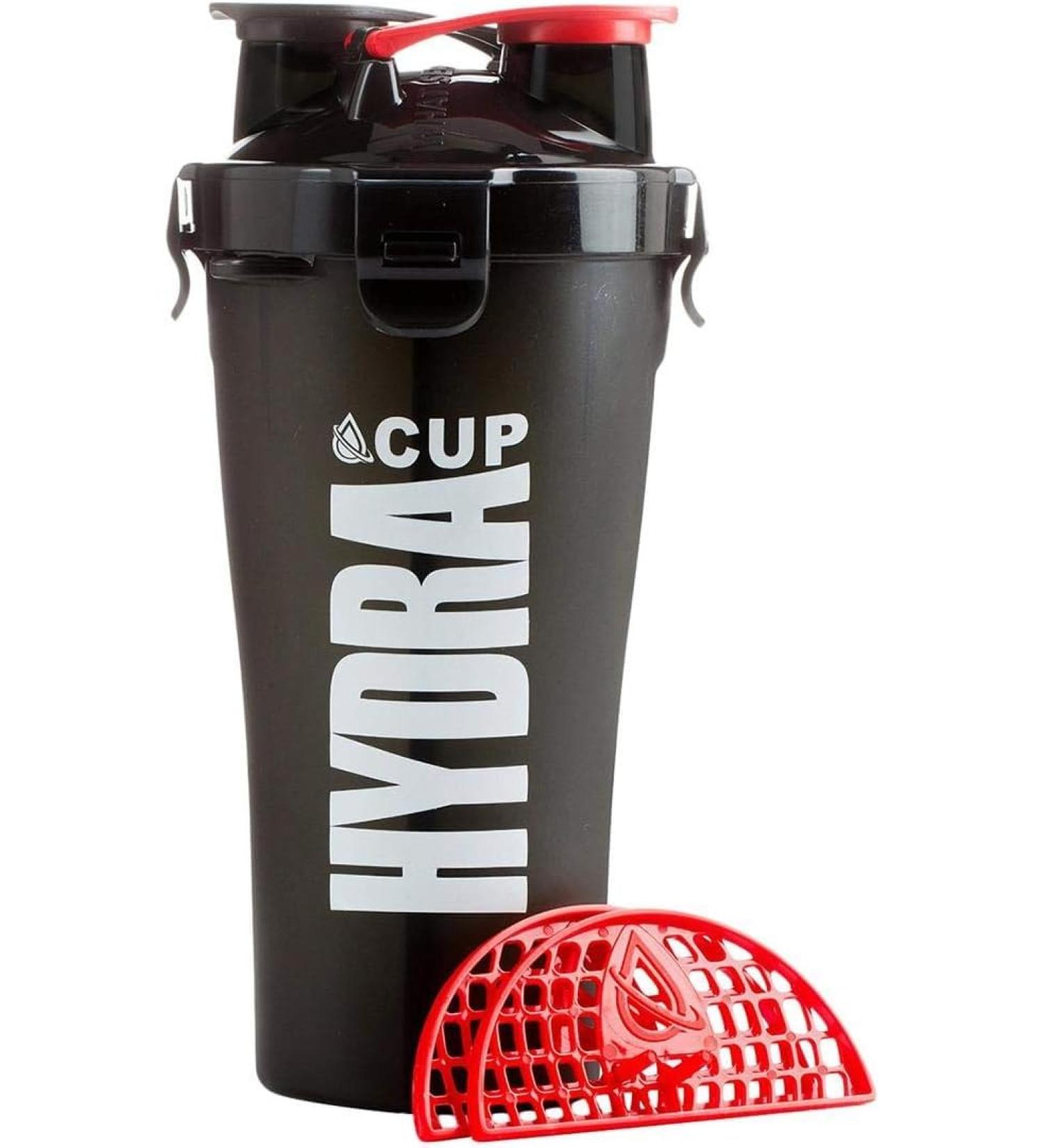 ALCOACH Protein Shaker Hydra Bottle Protein Drink Shaker Cup 300 MLShaker Bottle for Protein Mixes Leak-proof BPA-free Portable Protein Mixer Cup with Blender Ball for Gym Fitness (Black)