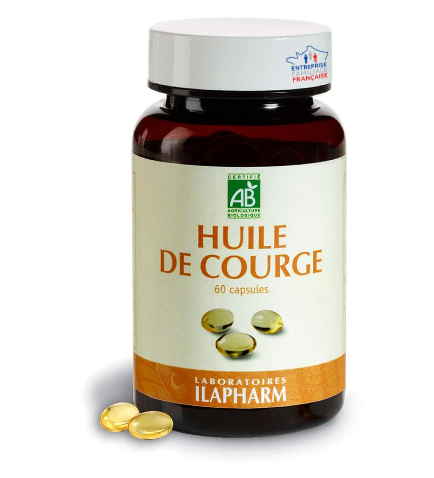 Ilapharm Laboratories - ORGANIC PUMPKIN SEED OIL - Prostate - Urinary comfort - Bottle of 60 capsules - Buy Online on GoSupps.com