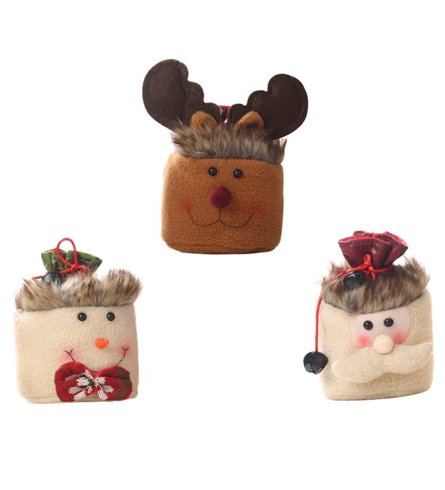LALAFINA 3 Pcs Christmas Candy Bag Candy Bags Christmas Snack Bags Candy Storage Container Cartoon Box - Buy Online on GoSupps.com