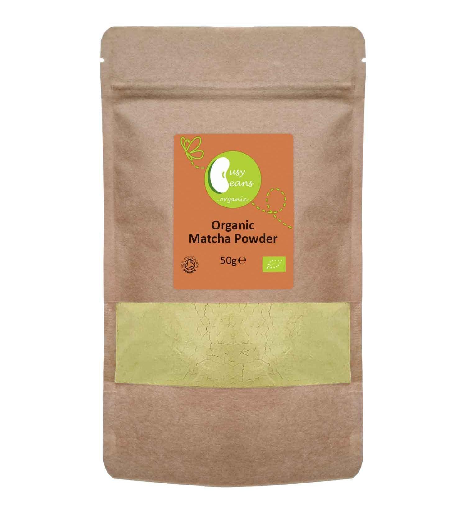 Organic Matcha Powder - Certified Organic - by Busy Beans Organic (50g) - Buy Online on GoSupps.com