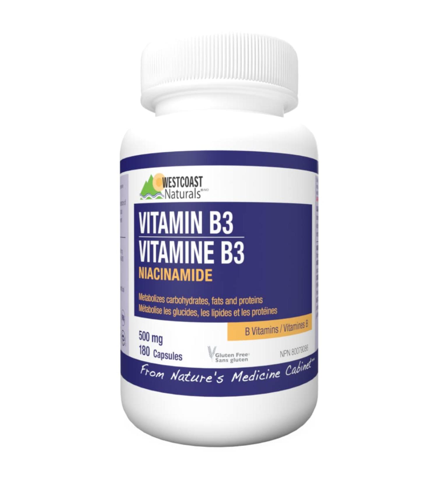 WESTCOAST NATURALS Niacinamide Vitamin B3 180 count