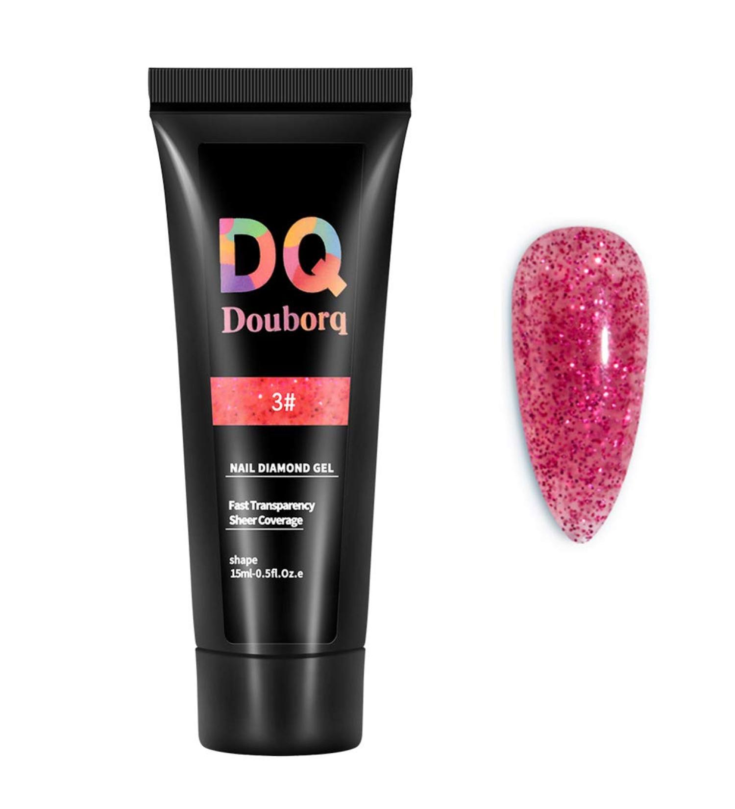 Herbest Poly Extension Gel Nails - Glitter Fast Structure Gel for DIY Nail Art | UV LED Quick Build Gel for Technicians - Buy Online on GoSupps.com