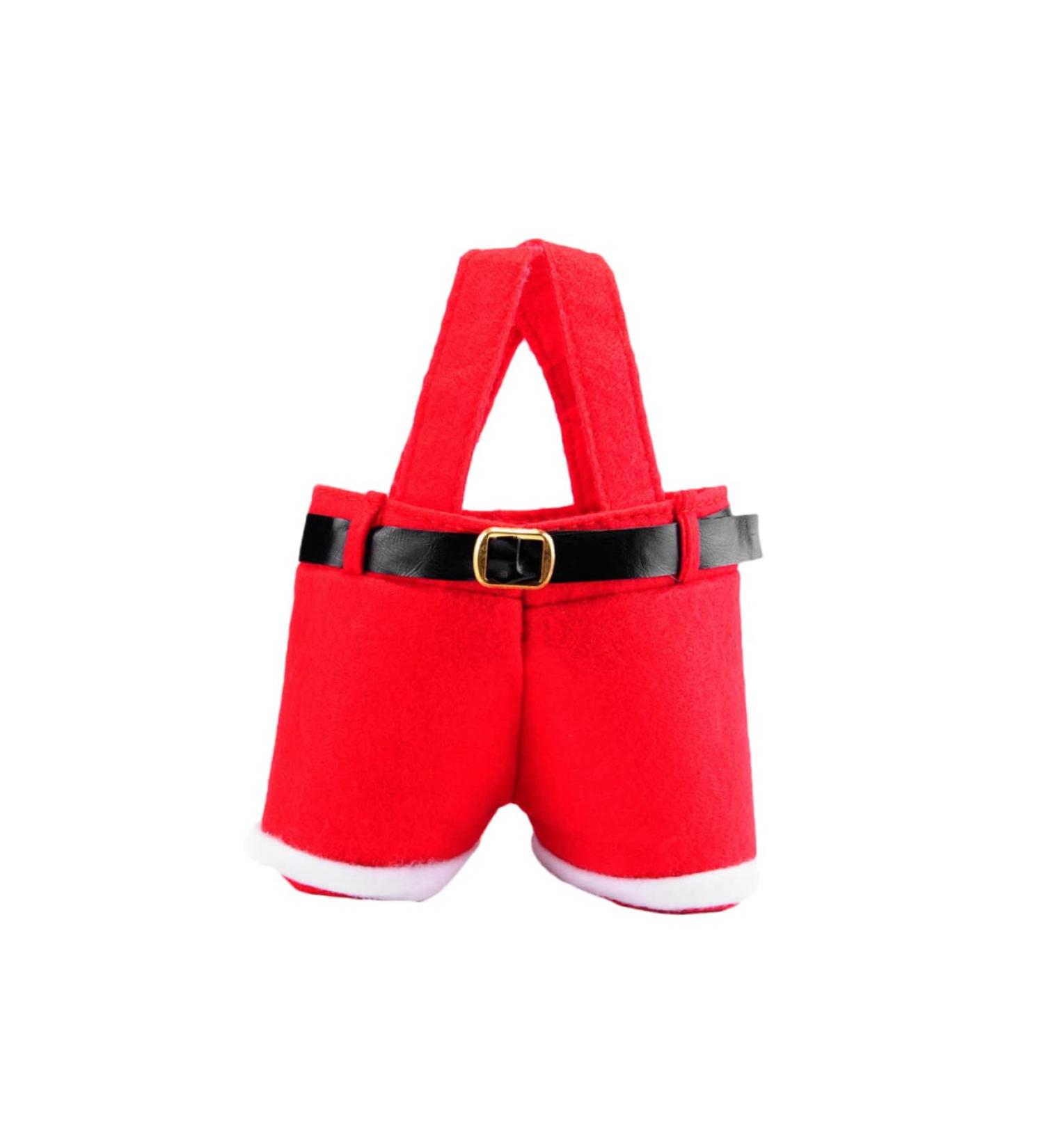FELTECHELECTR Christmas Candy Bag Handbags Xmas Candy Holiday Bags Santa Pants Candy Holder Christmas Handbag Chocolate Bag - Buy Online on GoSupps.com