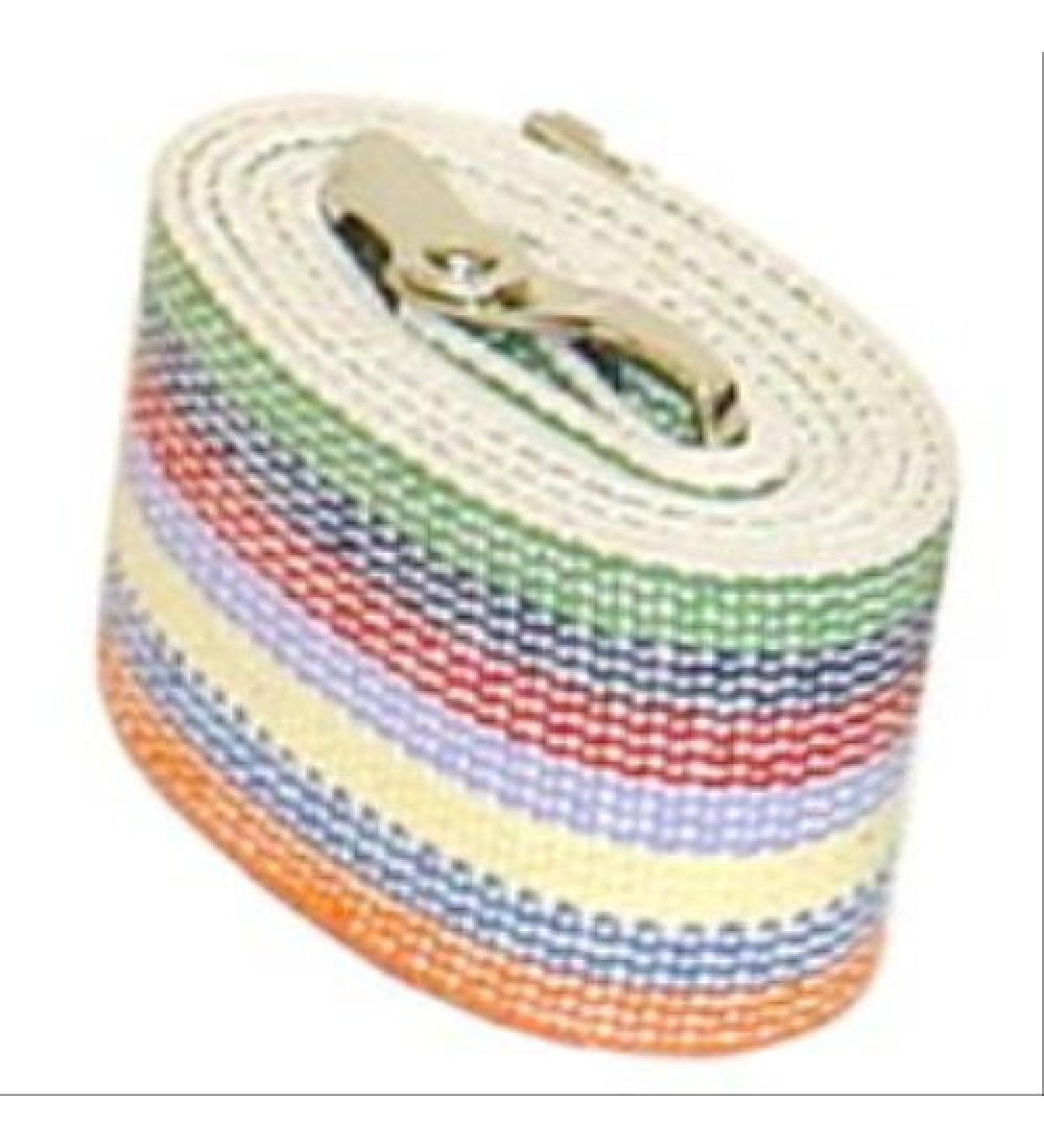 80346 Gait Belt with Metal Buckle 2" Width 54" Length 4 Rainbow