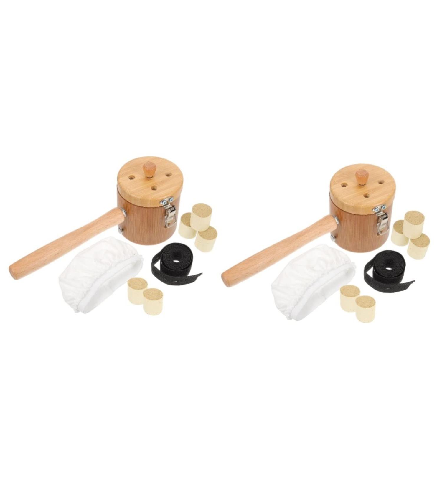 Gatuida Moxibustion Hand Devices Set - Wood Moxa Tool & Gel Holder for Effective Healing | International Shipping - Buy Online on GoSupps.com