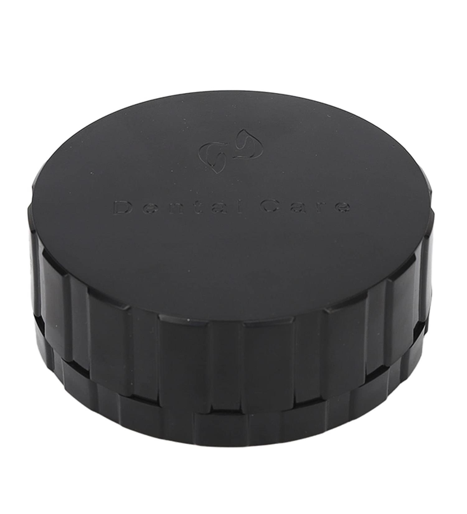 Round Prosthesis Container - Portable & Reusable Bath Box with Sieve & Magnetic Mirror for On-the-Go Care - Buy Online on GoSupps.com