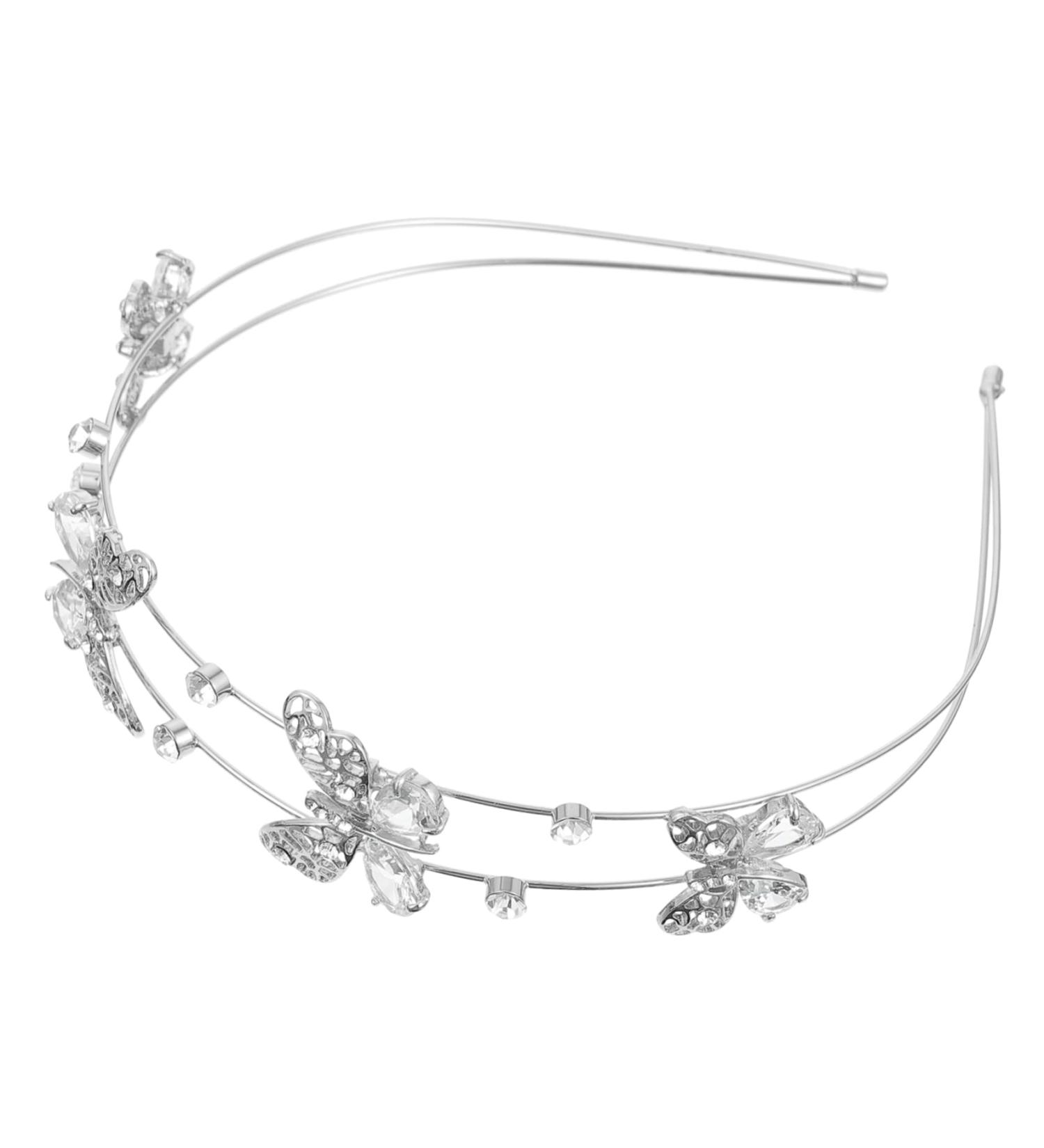VINTORKY Headband Rhinestone Headdress Bride Wedding Headdress Girl's Headdress Simple Headdress Bridesmaid Headdress Butterflies Headdress Crystal Headdress - Buy Online on GoSupps.com