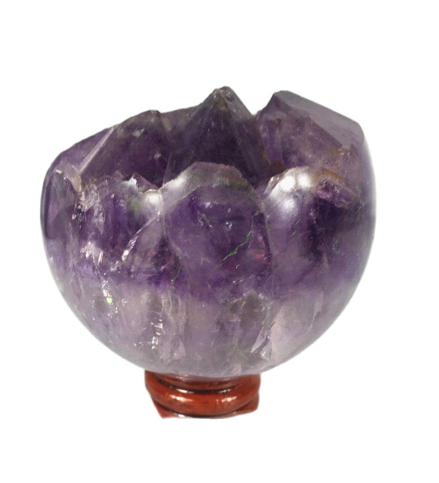 Amethyst Rough Stone Sphere Natural Amethyst Quartz Crystal Cluster Stone Specimen Home Crafts Decoration Gift Geode Ball JIZTGEDM - Buy Online on GoSupps.com