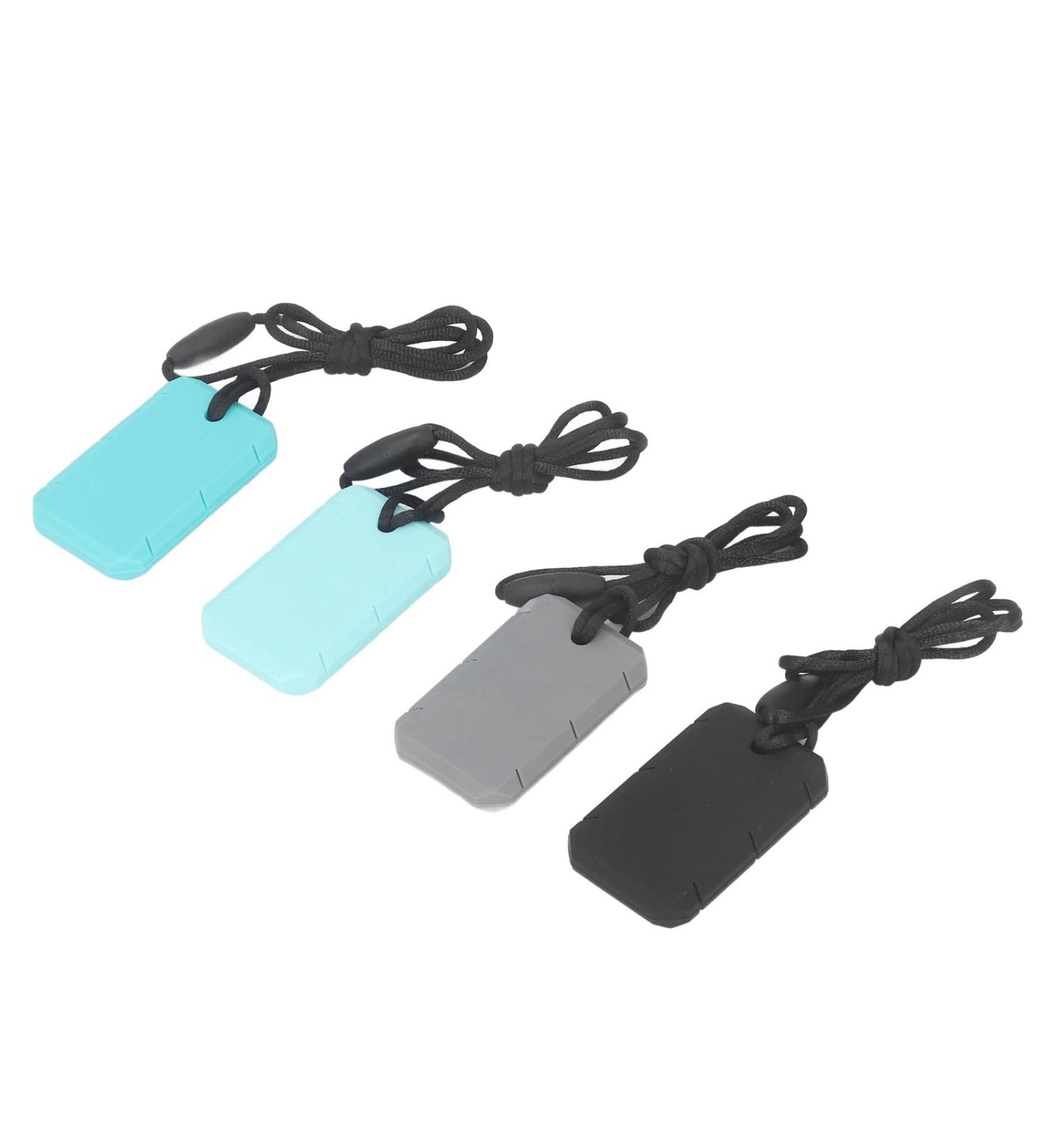 Buy Sensory Chew Necklace | Food Grade Silicone Pendant for Autism | Stress Relief & Soothing Chew Toys - Buy Online on GoSupps.com