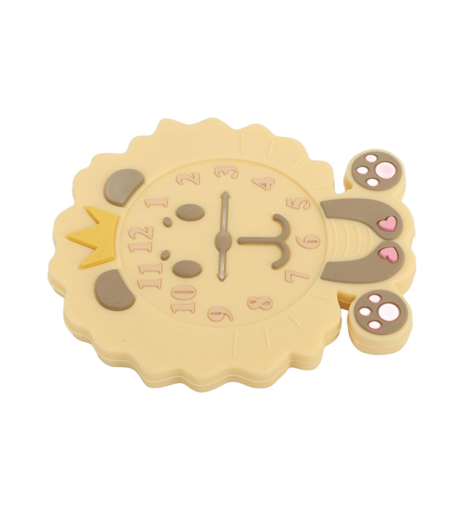 Cartoon Animal Alarm Clock Shaped Teething Toy | Silicone Gum Relief Toy for 0-12 Months Baby - Buy Online on GoSupps.com