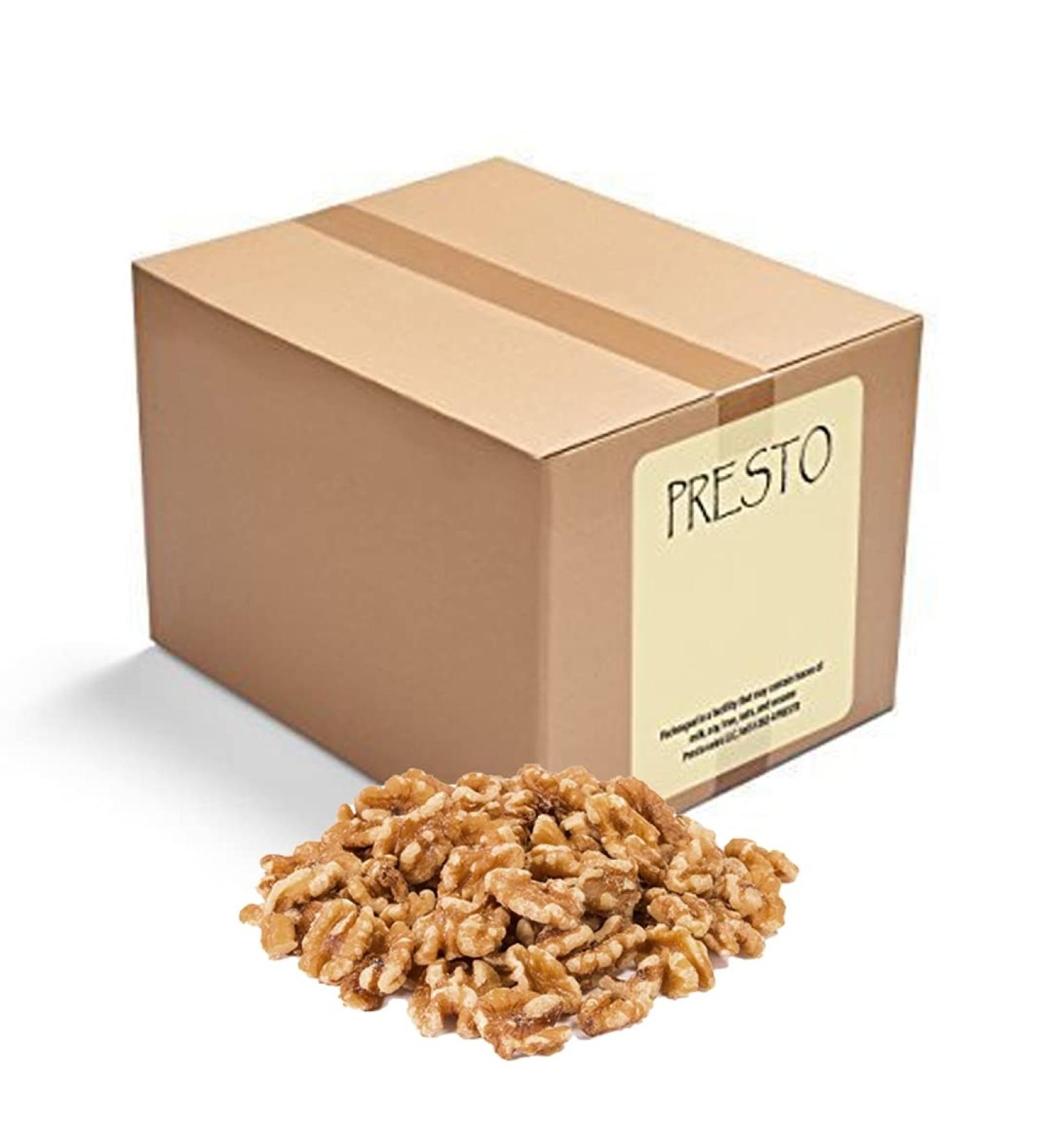 Fresh Walnuts Halves & Pieces | Raw, Low-Carb, High-Protein Snack | Omega-3 Vegan Diet | 5 lbs Bag by Presto Sales - Buy Online on GoSupps.com