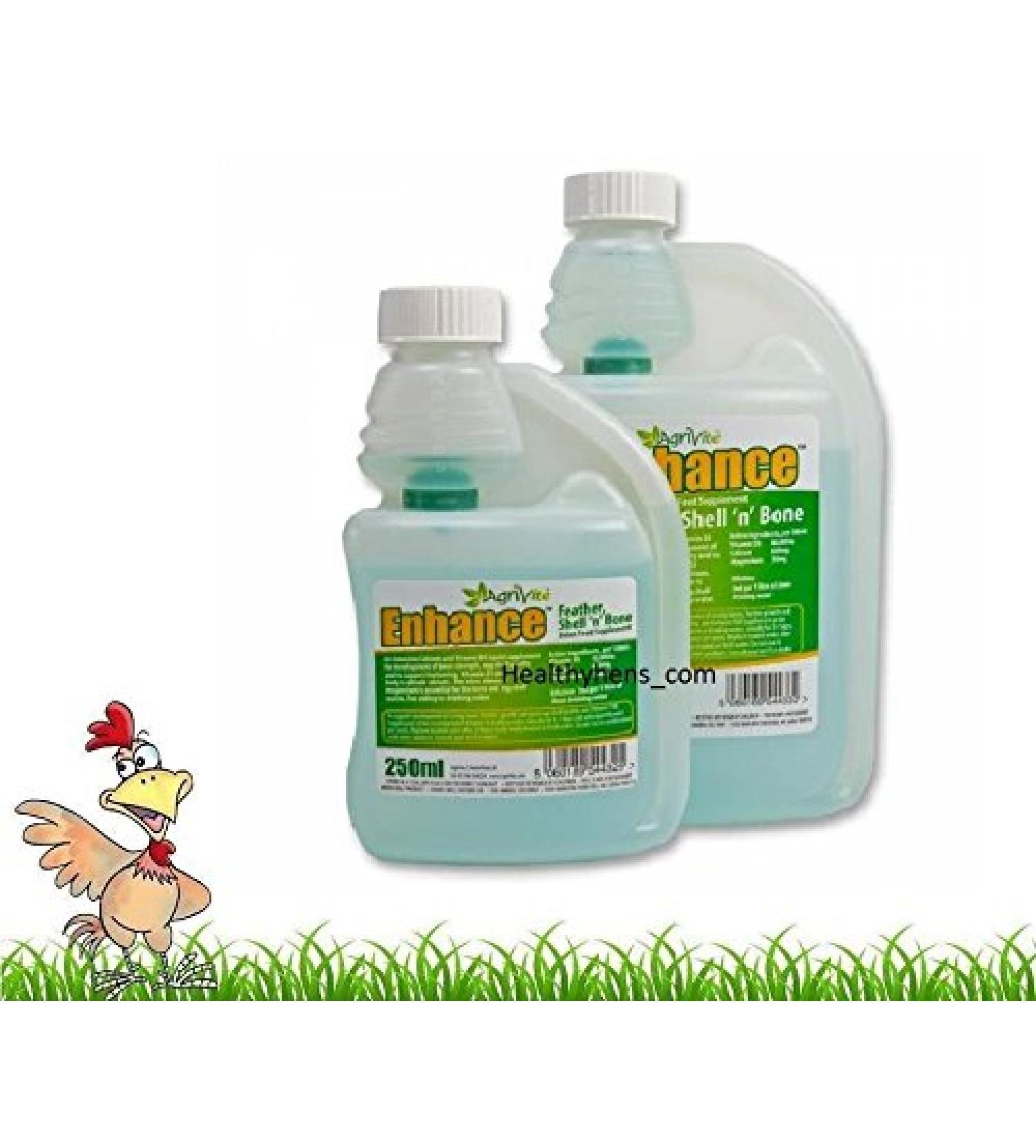 AGRIVITE ENHANCE POULTRY CALCIUM LIQUID SUPPLEMENT AVIARY BIRDS PIGEON 250ml 500 (500ml)