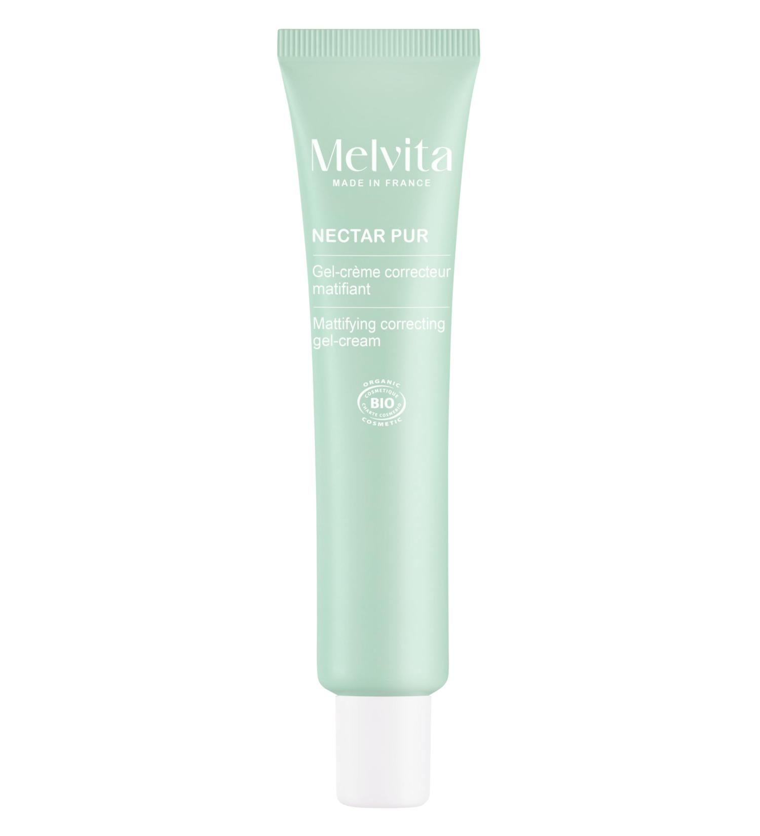 Melvita - Fluide Matifiant - Nectar Pur - Peaux Mixtes Grasses - R gule le s bum et R duit les brillances - 40ml Gel Cr me Correcteur - Buy Online on GoSupps.com