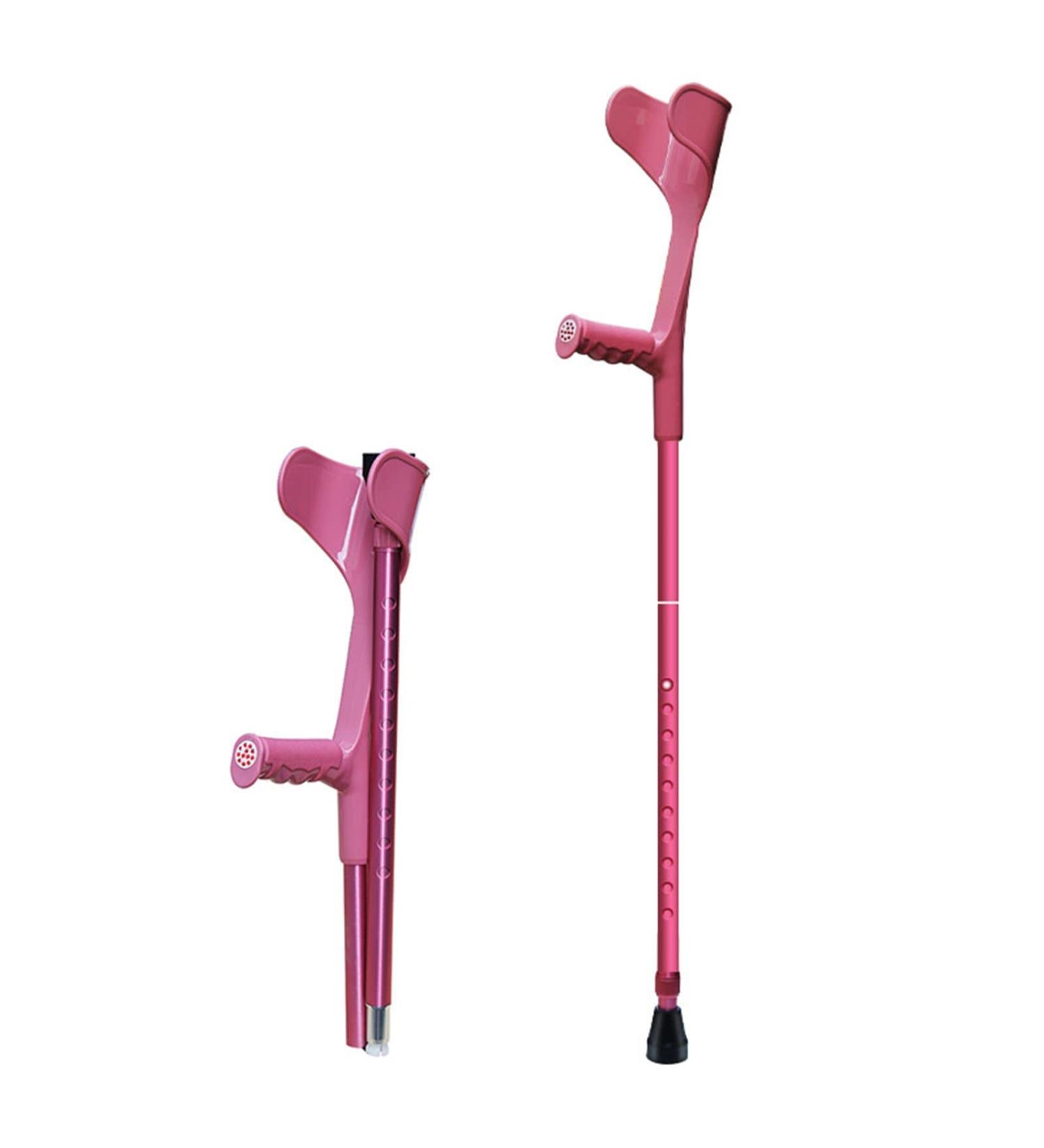 Forearm Crutches Adult Ergonomic Adjustable Heavy Duty Non-Slip Open Cuff Crutches Aluminum Alloy Folding Lightweight Crutches Black/Pink/Blue 2 Units decorate Lucky Star Selfless dedication - Buy Online on GoSupps.com