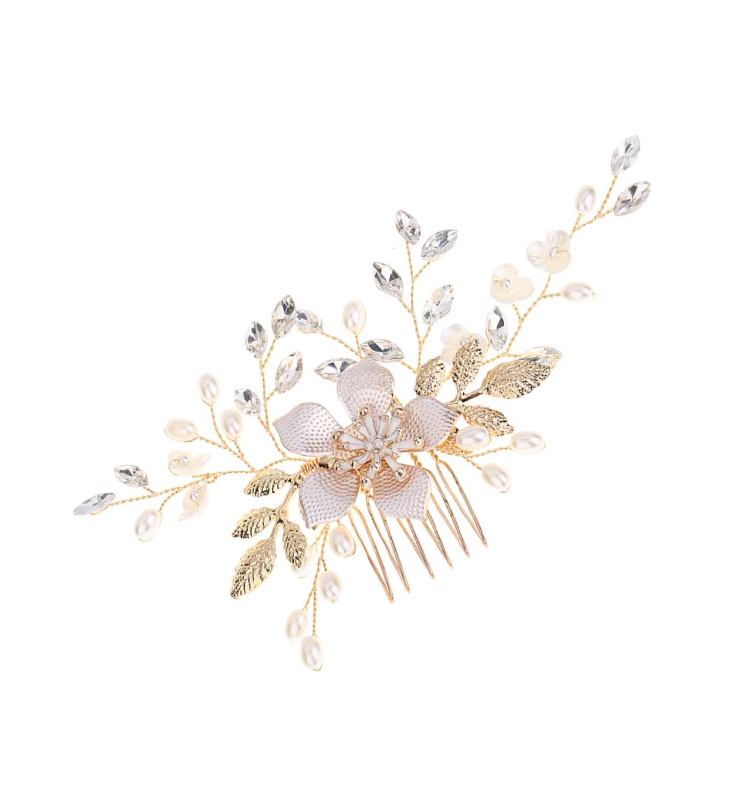 HONMEET 1 PC Comb for Bridal Wedding Hair Clip Hair Comb Bride Headpieces for Wedding Tiara for Bride Wedding Pearl Hair Barrettes Pearl Hair Pin Bridal Headpiece Bride Hair Clip - Buy Online on GoSupps.com
