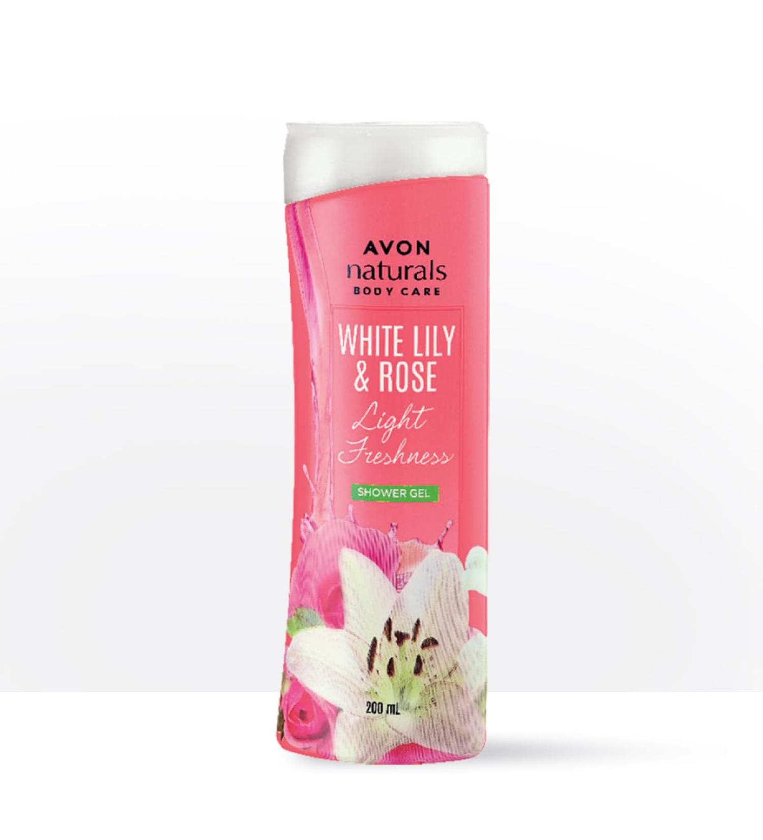 AVON Naturals White Lily & Rose Light Freshness Shower Gel -200ml - Buy Online on GoSupps.com