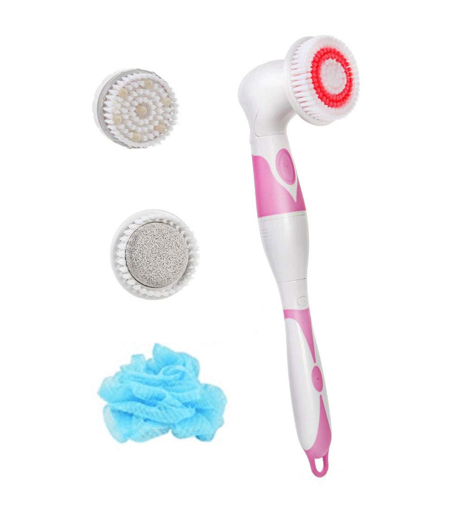 Supvox Electric Bathing Brush - Massage Body & Back Scrubber with Long Grip for Men & Women - Battery-Free Shower Brush - Buy Online on GoSupps.com