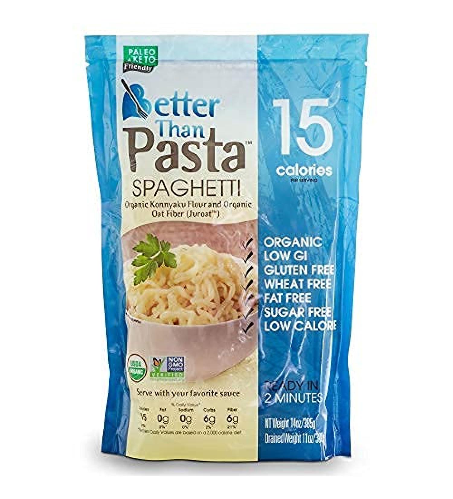 Certified USDA Organic Vegan Spaghetti - Gluten-Free Konjac Shirataki, ZERO Net Carbs, Paleo & Keto Friendly, 6 Pack - 14 Ounces - Buy Online on GoSupps.com