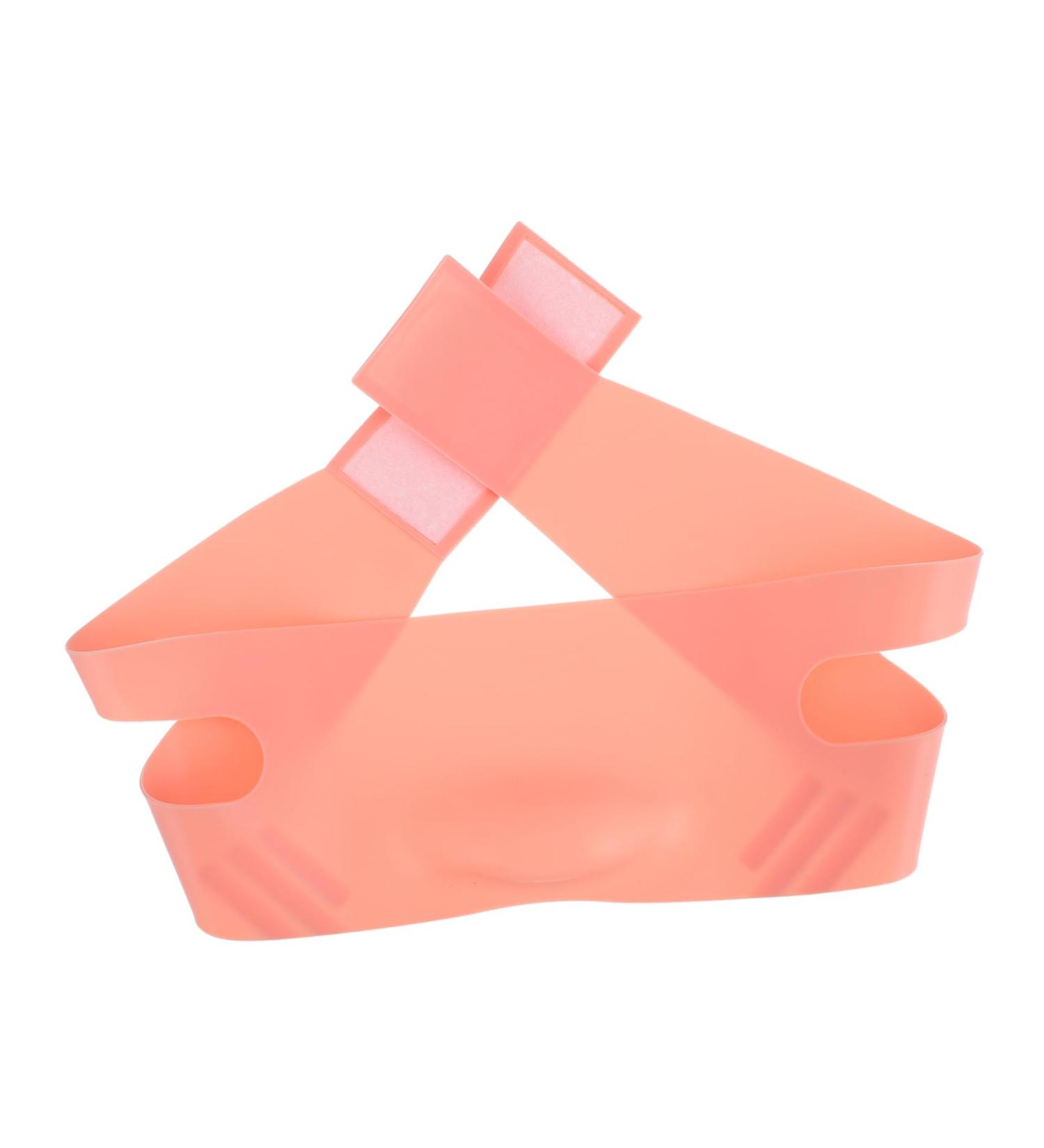 FRCOLOR Silicone Beauty Double Chin Tape Face Tape Lift V Line Face Belt Broom Stick Witch Sign Cotton Zip Pouch Pink Strap Silica Gel Small Powder Thin Face - Buy Online on GoSupps.com