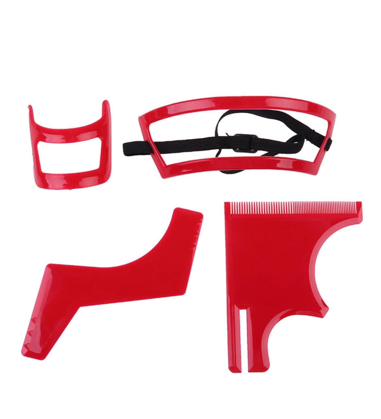 beard shaping tool kit Beard Shaping Tool Kit Neckline Shaving Template Guide Set for Men Hair Styling Red - Buy Online on GoSupps.com