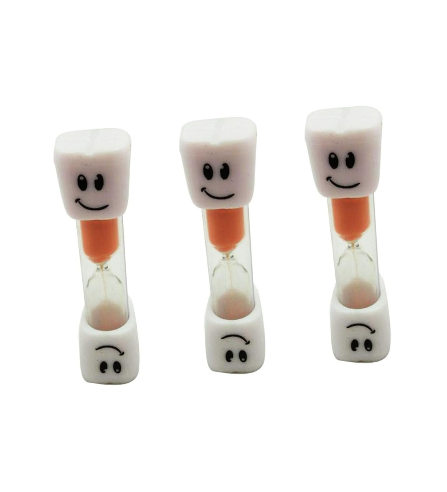 HOMSFOU 3pcs Smiling Face Toothbrush Timer Toy for Kids | Fun Dental Care | International Shipping - Buy Online on GoSupps.com