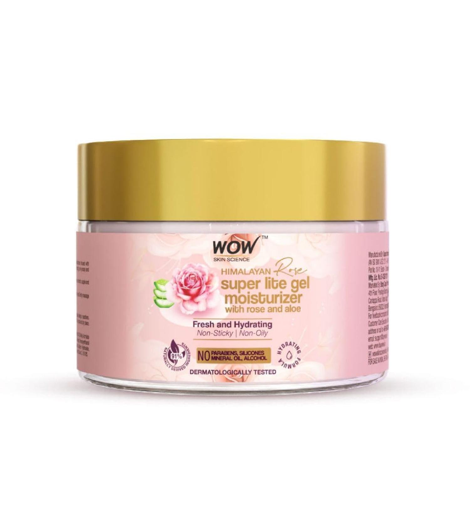 Super Light Rose Aloe Gel Moisturizer - Instant Hydration Non-Sticky & Oil-Free Quick Absorbing for All Skin Types - 50 ml - Buy Online on GoSupps.com