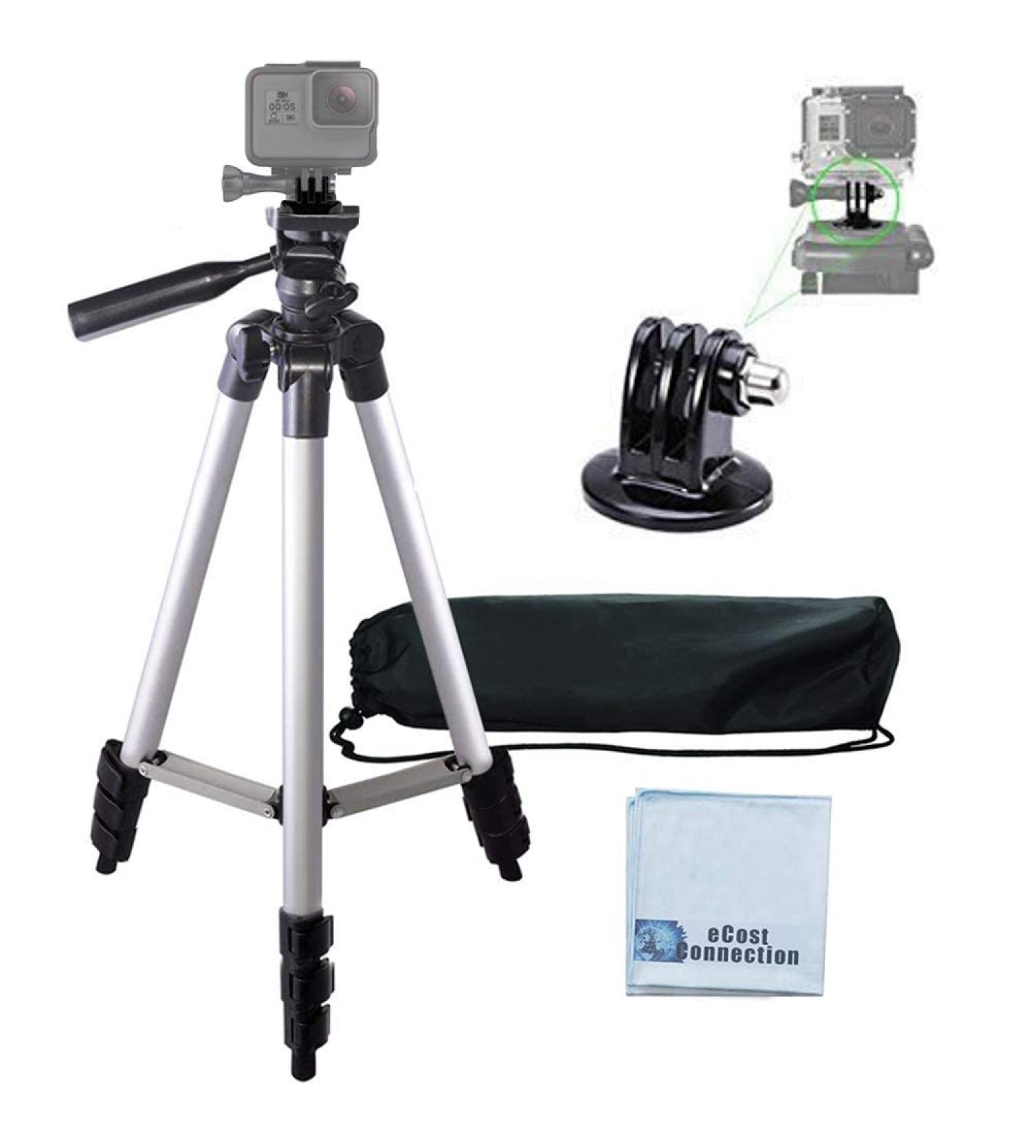 50 Aluminum Camera Tripod with Bubble Level Indicator for GoPro HERO Cameras + Mount & Cloth - Buy Online on GoSupps.com