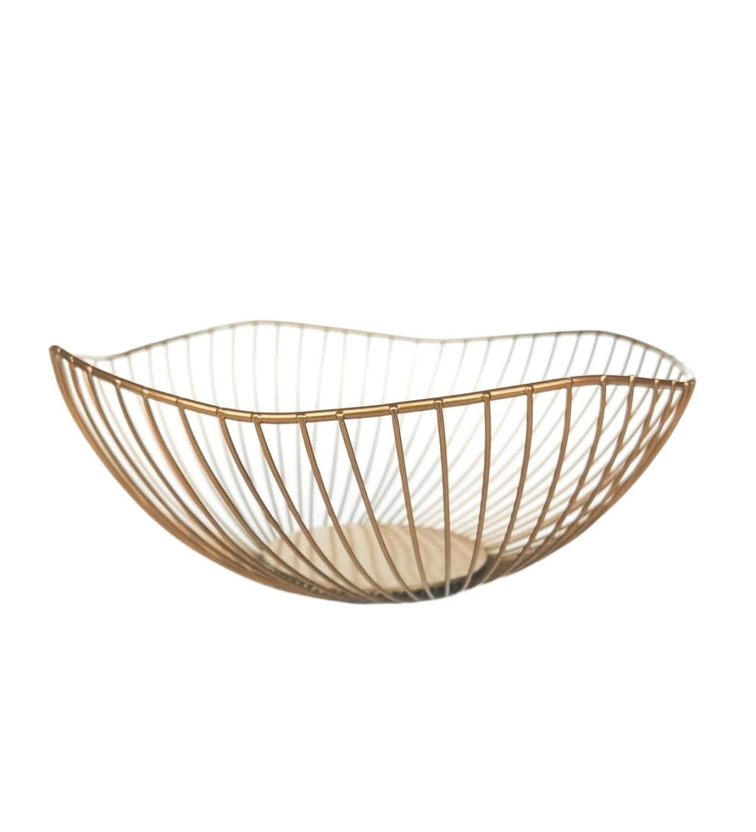 Fruit Basket Fruit Bowl Metal Wire Fruit Bowl Rounded Square Fruit Basket Fruit Stand Serving Bowls for Kitchen Counter Countertop Kitchen Organizers and Storage (Color : A Size : 27 * 11.5 * 10cm) - Buy Online on GoSupps.com