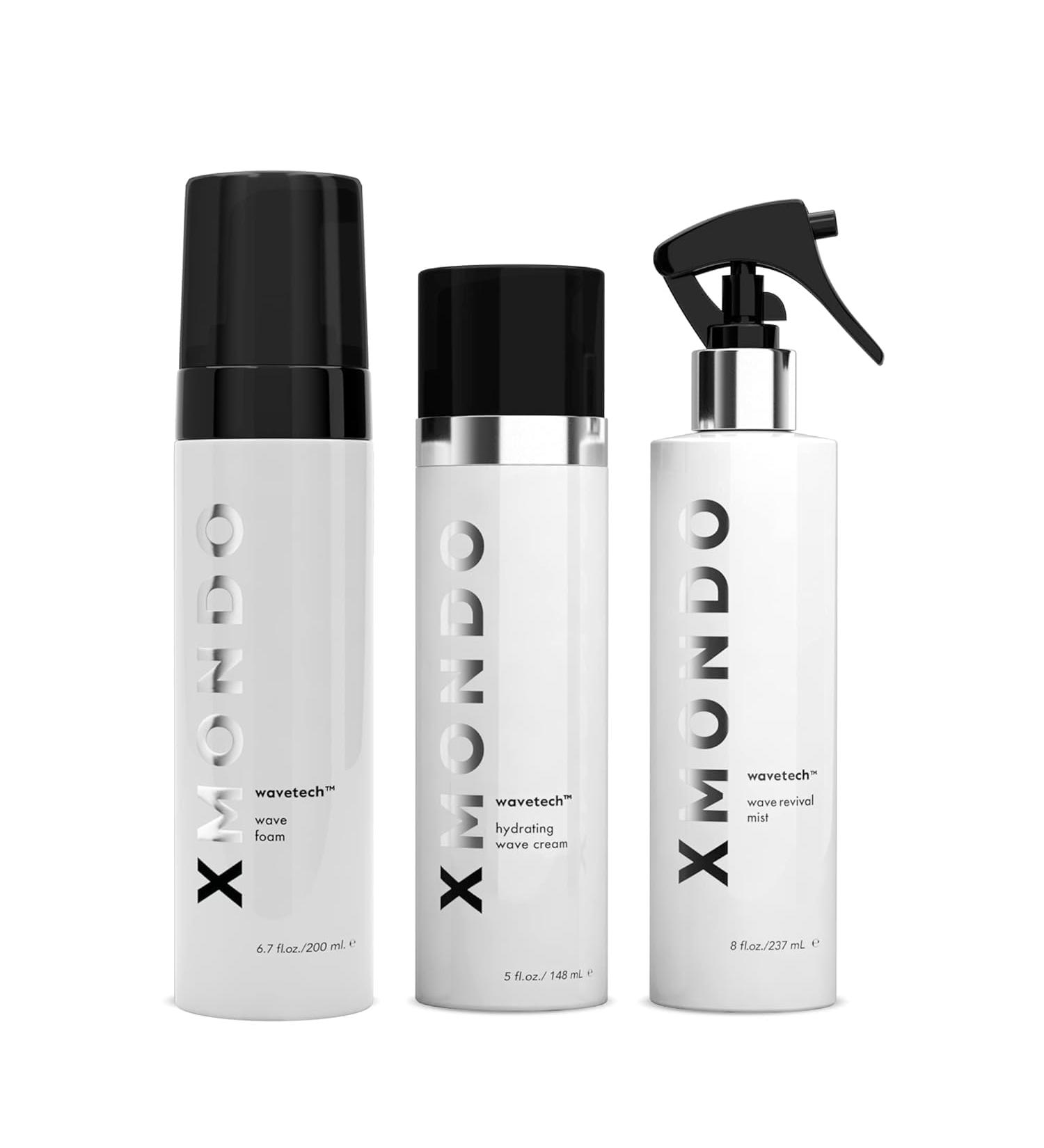 XMONDO Hair Wave Bundle | Vegan Formulas with Waveflex Technology Deep Hydration & Frizz Control Foam (6.7 Fl Oz) Hydrating Cream (5 Fl Oz) Revival Mist (8 Fl Oz) 3pc Set - Buy Online on GoSupps.com