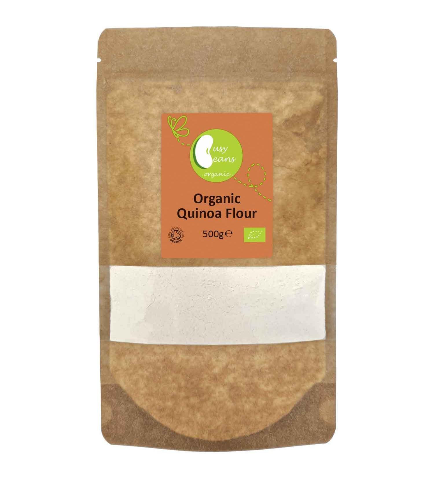Organic Quinoa Flour - Certified Organic - by Busy Beans Organic (500g) - Buy Online on GoSupps.com
