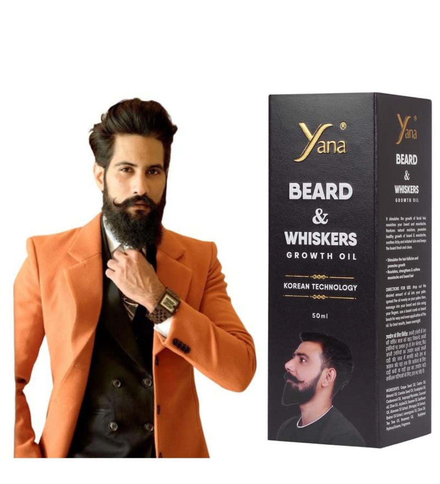  Yana Yana Beard & Hair Growth Oil For Thicker Longer Beard Yana Beard Oil For Fast Beard Growth Natural Hair Oil Yana Beard Oil For Men Yana Beard Oil For Growing Beard Faster By Korean Technology - Buy Online on GoSupps.com