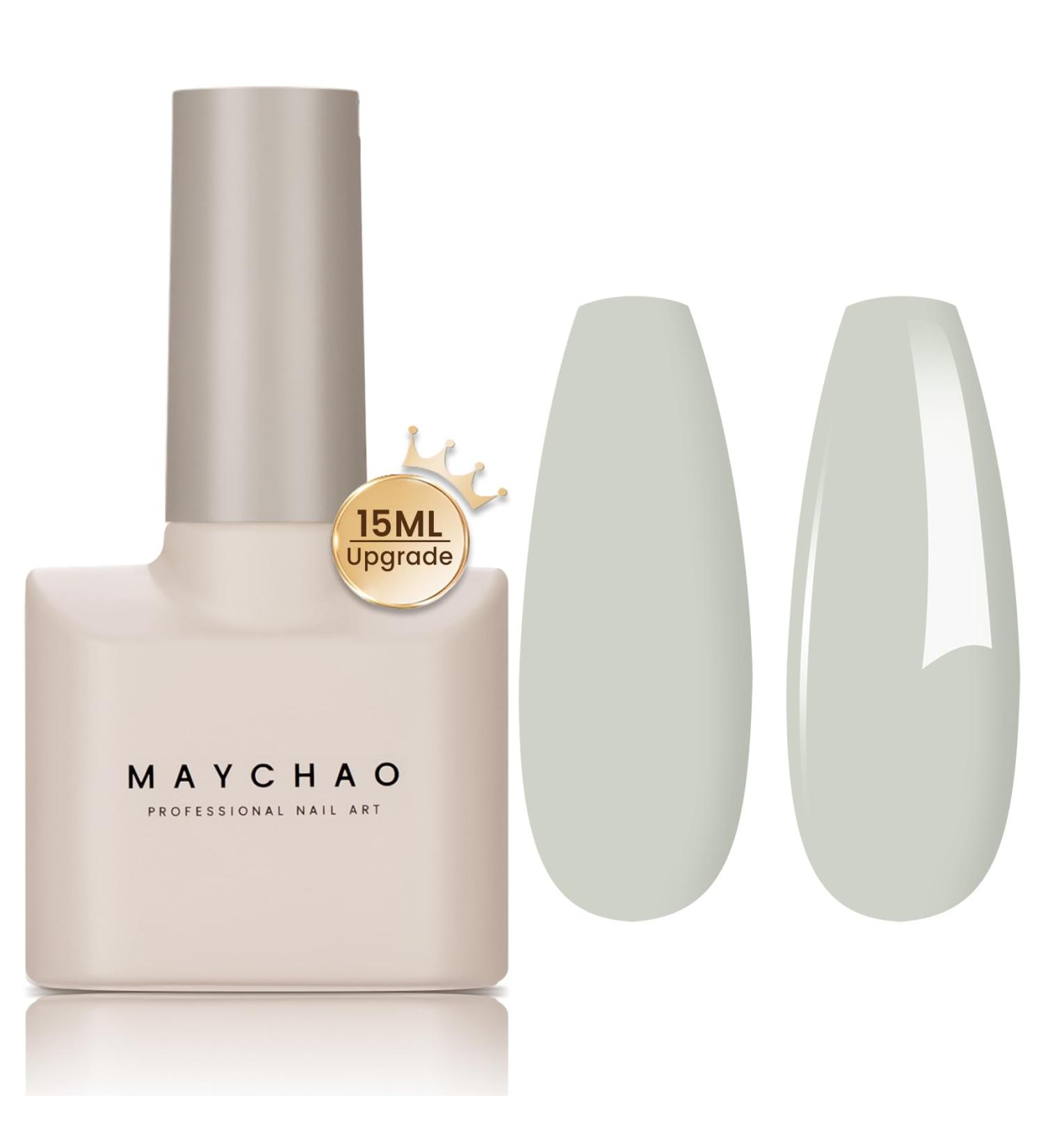 MAYCHAO 15ML Grey-Green Gel Nail Polish | Soak Off UV LED Gel Polish for Salon-Quality Manicures | 0.5 OZ - Buy Online on GoSupps.com
