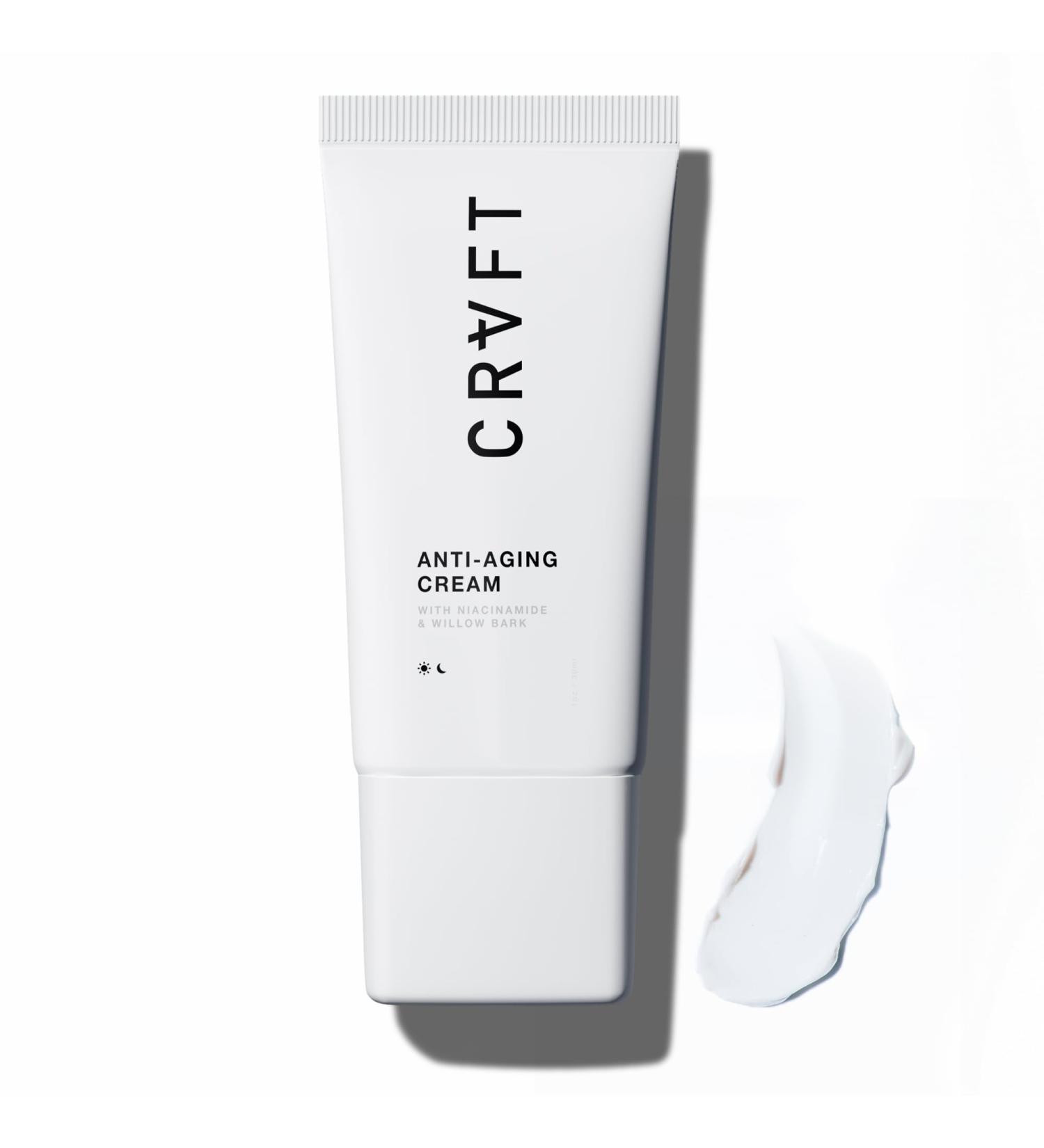 Hair Craft Co. Men's Anti-Aging Face Cream - 1oz | Fight Fine Lines & Wrinkles | 30-Day Supply | Unscented & Made in USA - Buy Online on GoSupps.com