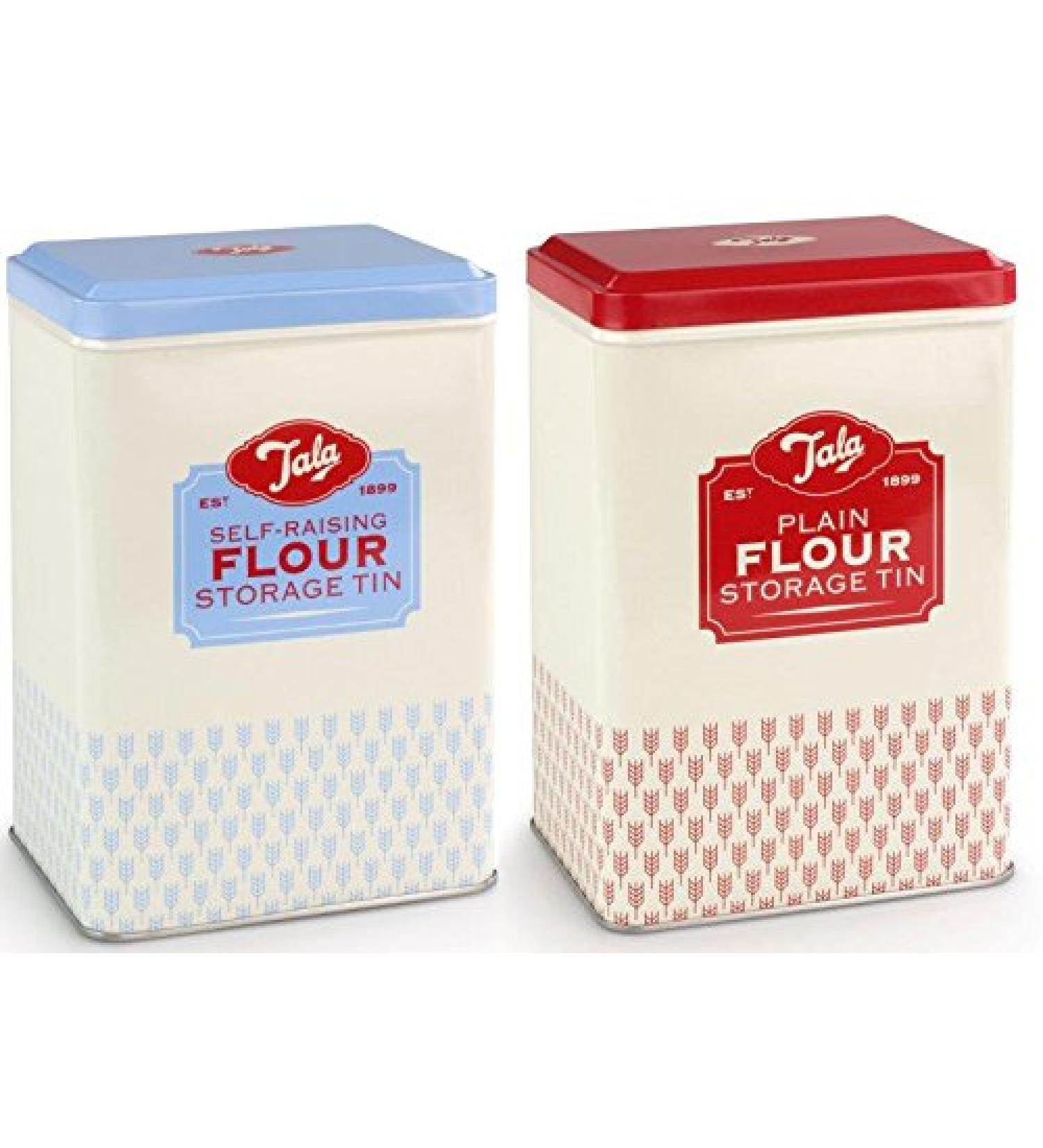 Plain & Self Raising Flour Tins Set - Convenient Baking Essentials - Buy Online on GoSupps.com