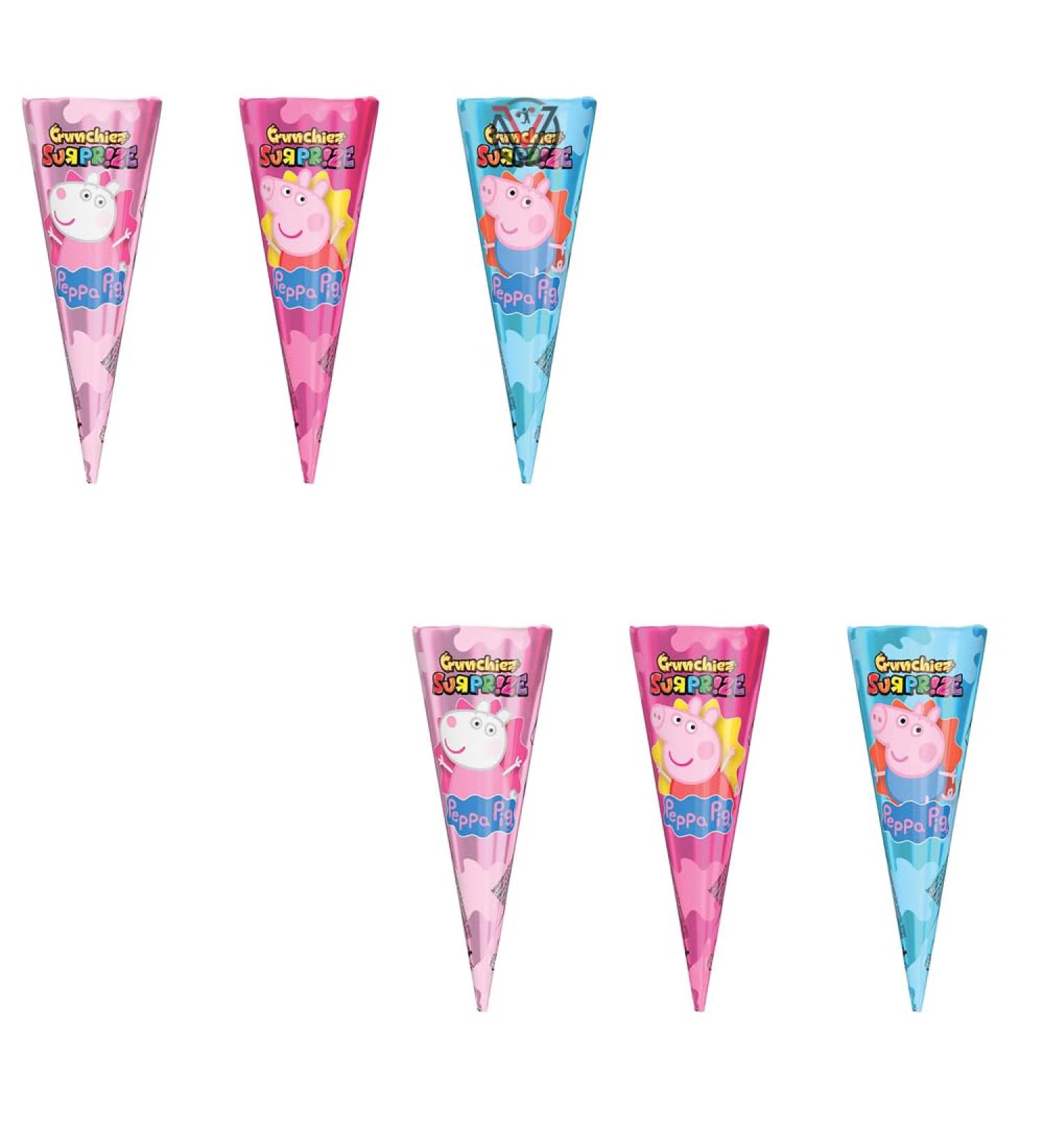 VIMIX Grunchies Surprize 25g - Wafer Cornet with Praling Filling (06 Packs)