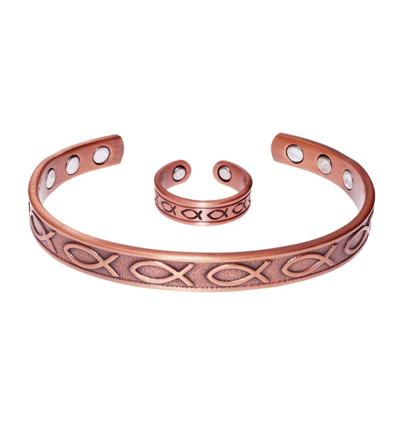 Sunshinesea Magnetic Copper Bracelets & Ring for Arthritis Relief | International Shipping - Buy Online on GoSupps.com