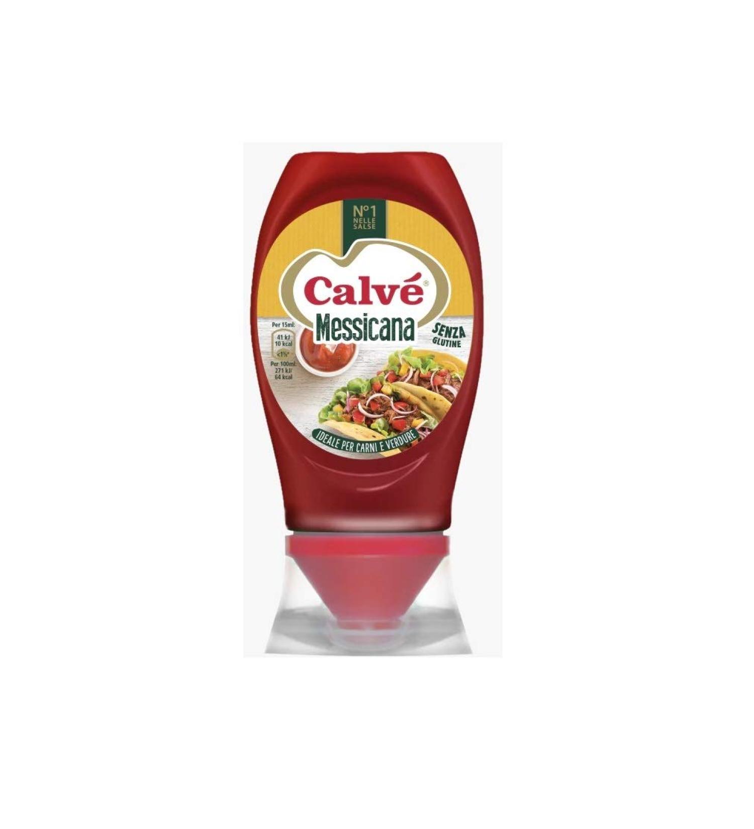 Calv Salsa Messicana with tomatoes and chili ideal for vegetables and meat glutenfree 250 ml