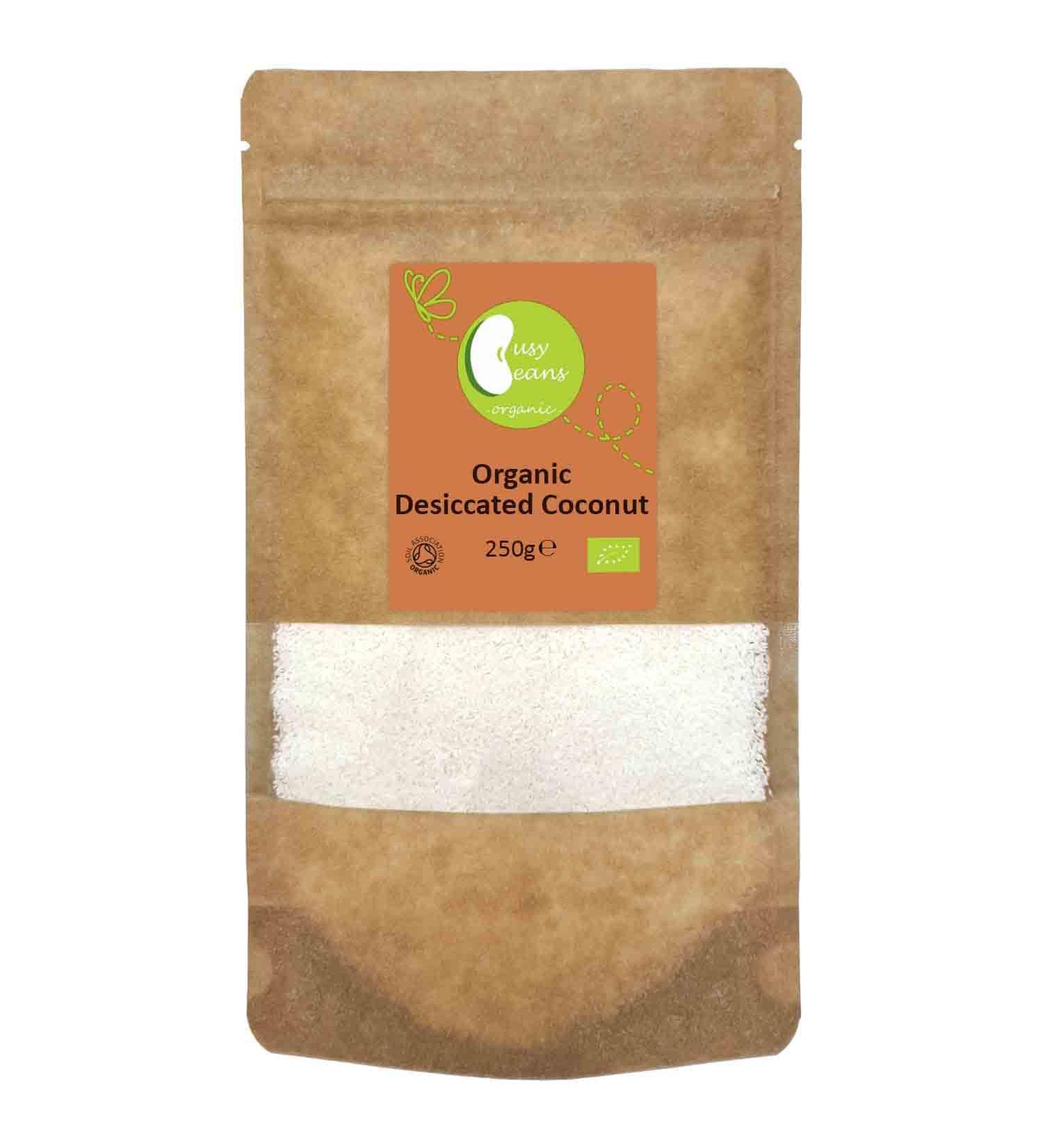 Organic Desiccated Coconut - Certified Organic - by Busy Beans Organic (250g) - Buy Online on GoSupps.com