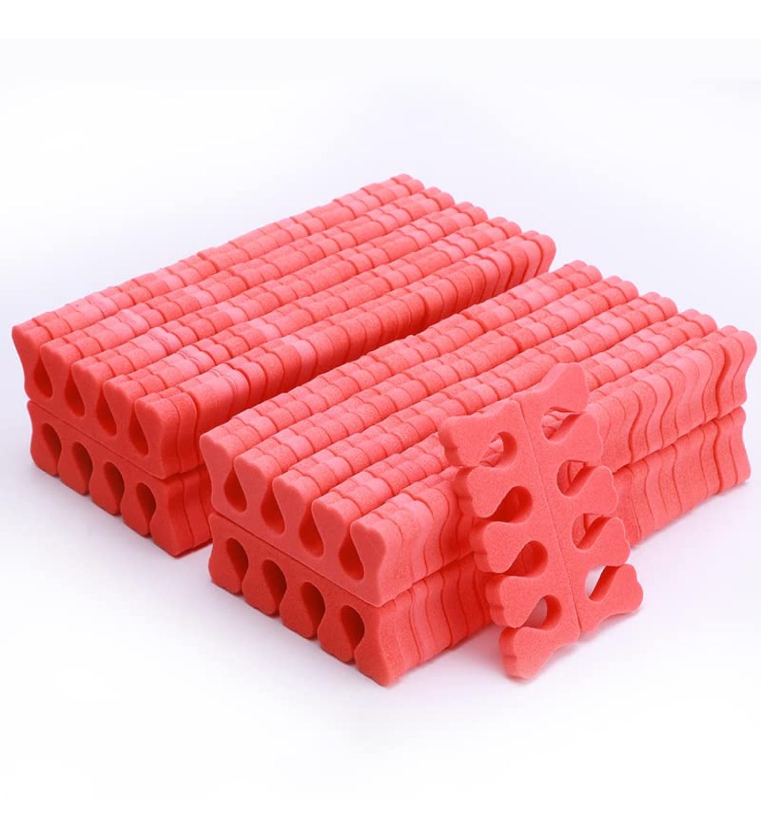 100 Pieces Red Toe Separator for Pedicure | Soft Nail Art Divider & Spacer | Manicure Tool & Gel Painting Accessories - Buy Online on GoSupps.com