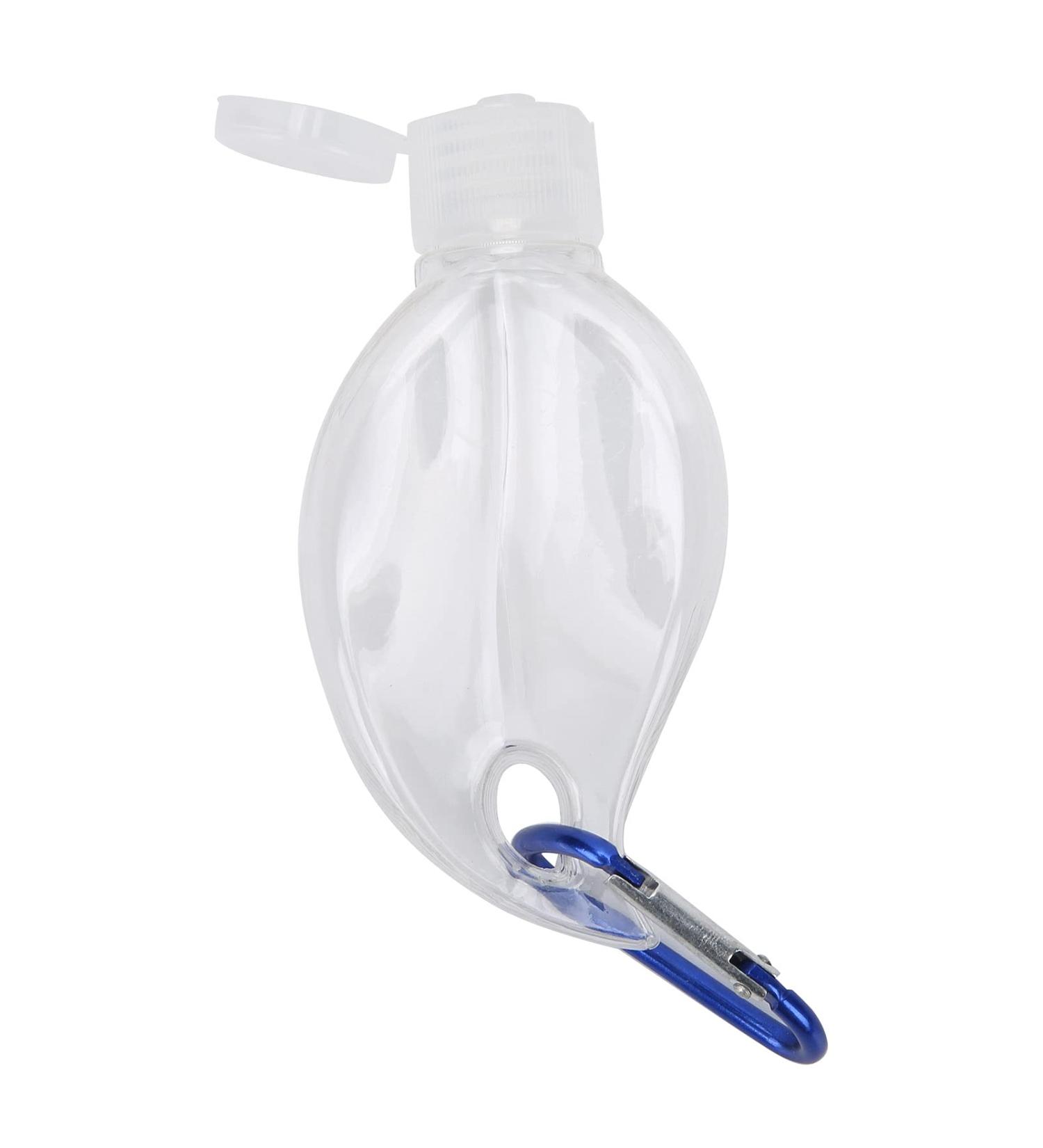 Refillable Travel Bottle 50ml Travel Empty Squeeze Bottle with Keychain Transparent Plastic Flip Cap Containers for Cosmetic Hand Sanitizer (Leaf Shape) - Buy Online on GoSupps.com