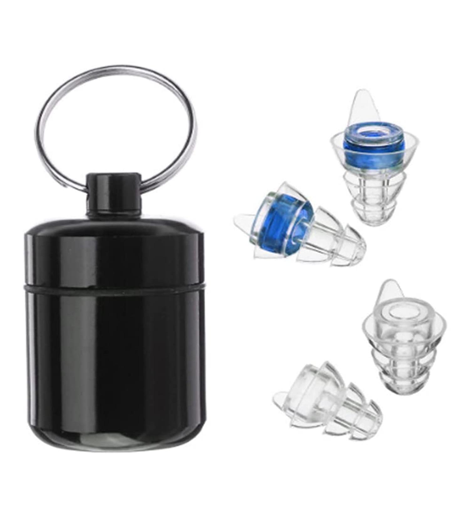 Fattoz 2 Pairs High Fidelity Concert Ear Plugs Black Ear Plugs with Fitler Hearing Protection for DJs Nightclub Concert Motorcycles - Buy Online on GoSupps.com