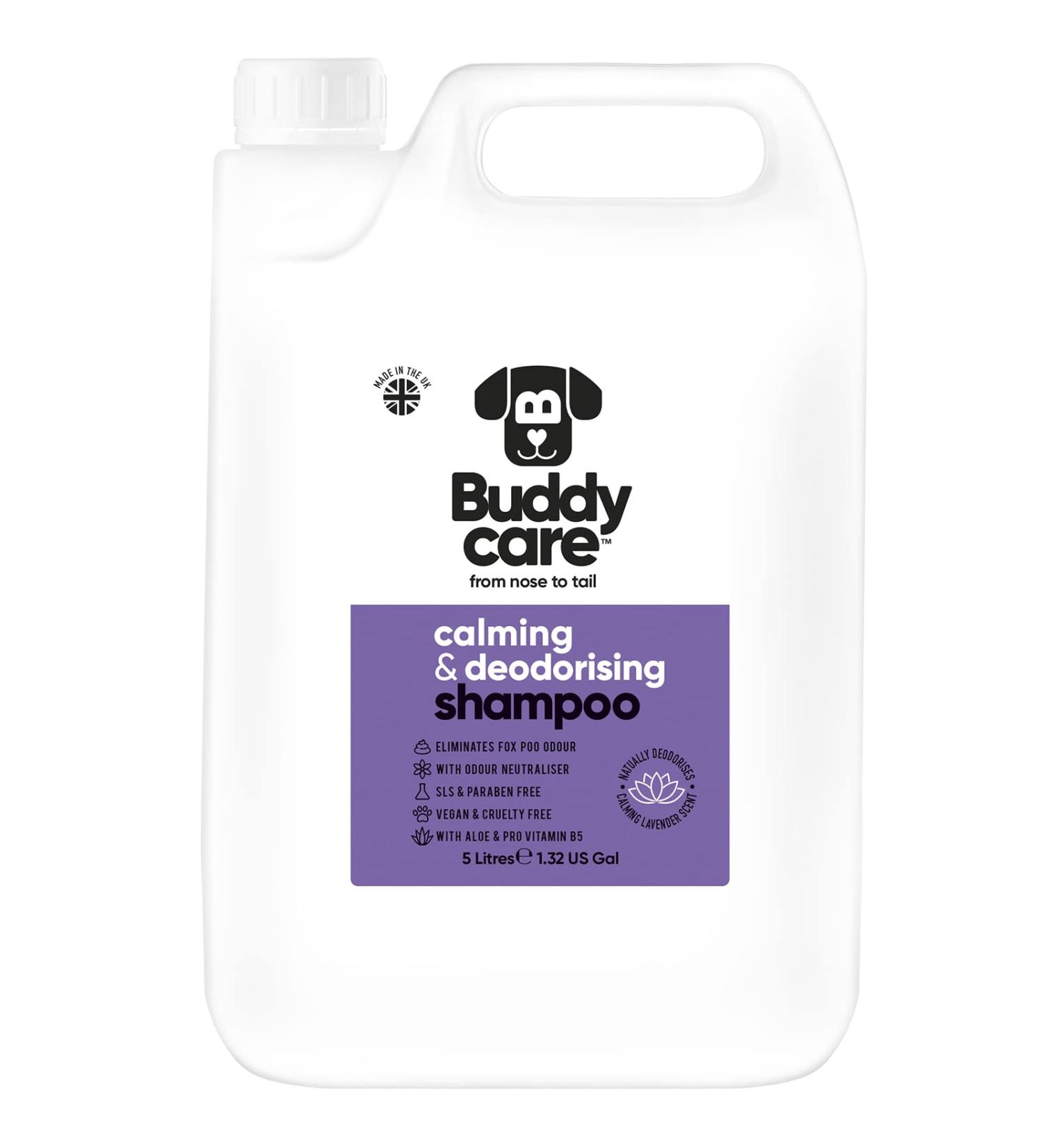 Soothing & deodoring shampoo from BuddyCare - lavender -scent dog shampoo - with aloe vera and pro -vitamin B5 (5l) soothing and resident 5l