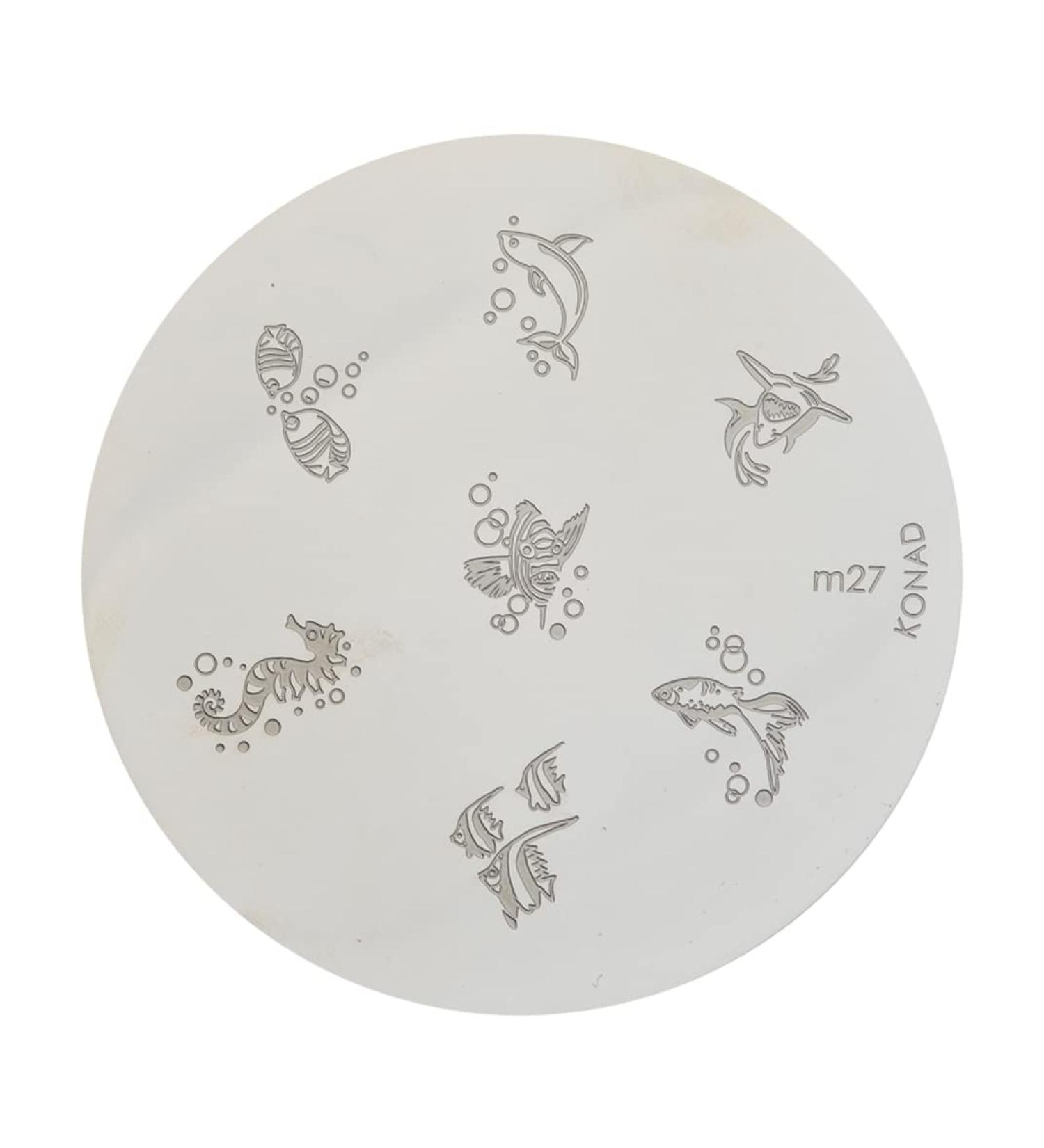 Konad stencil stamping stamping stencil M27