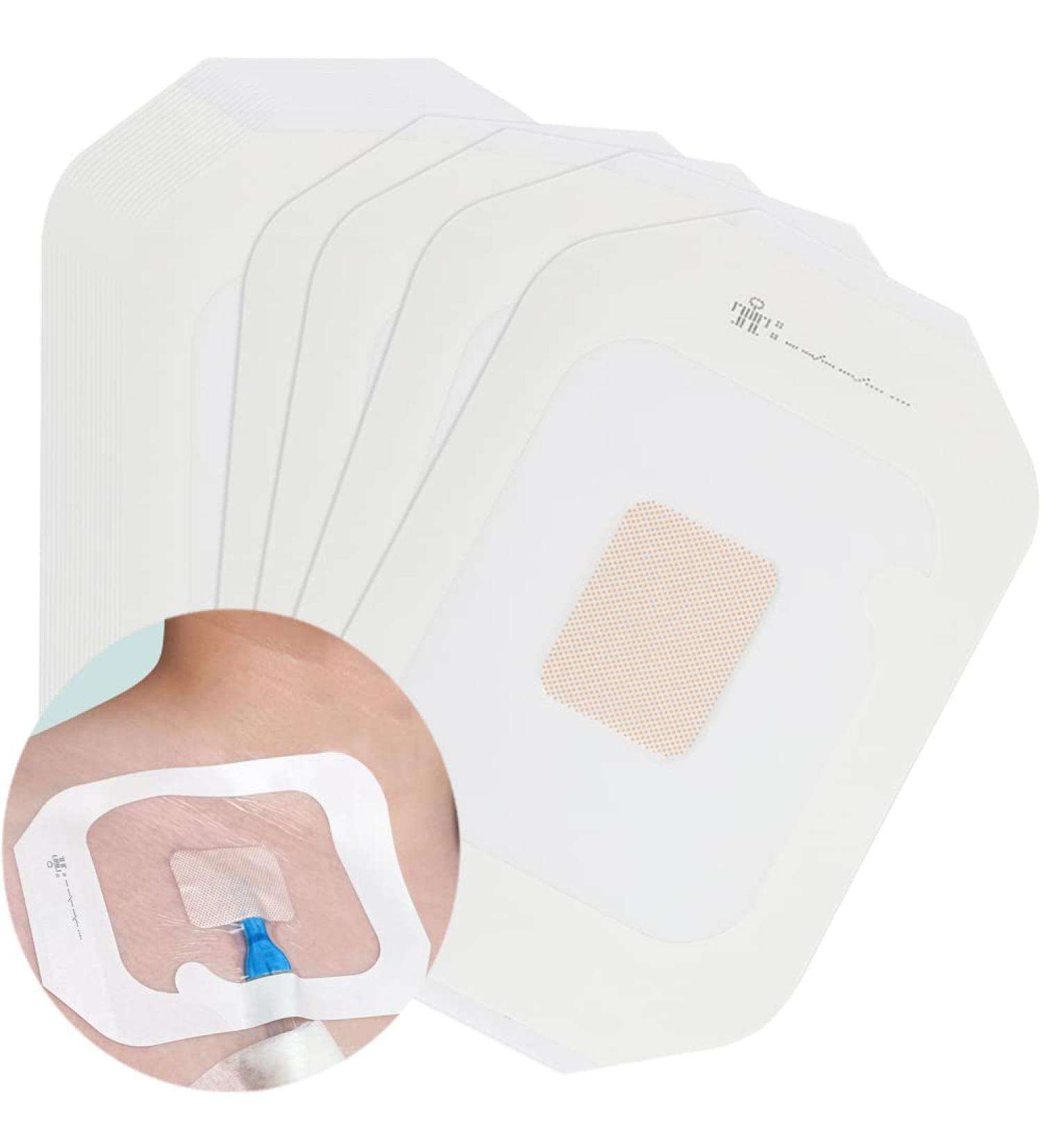 10 Pcs Waterproof Chest Catheter Shower Cover Non-Stick 4x4.75 Inch Chemo Port Protector | IV Line & Wound Bandage Dressing - Buy Online on GoSupps.com