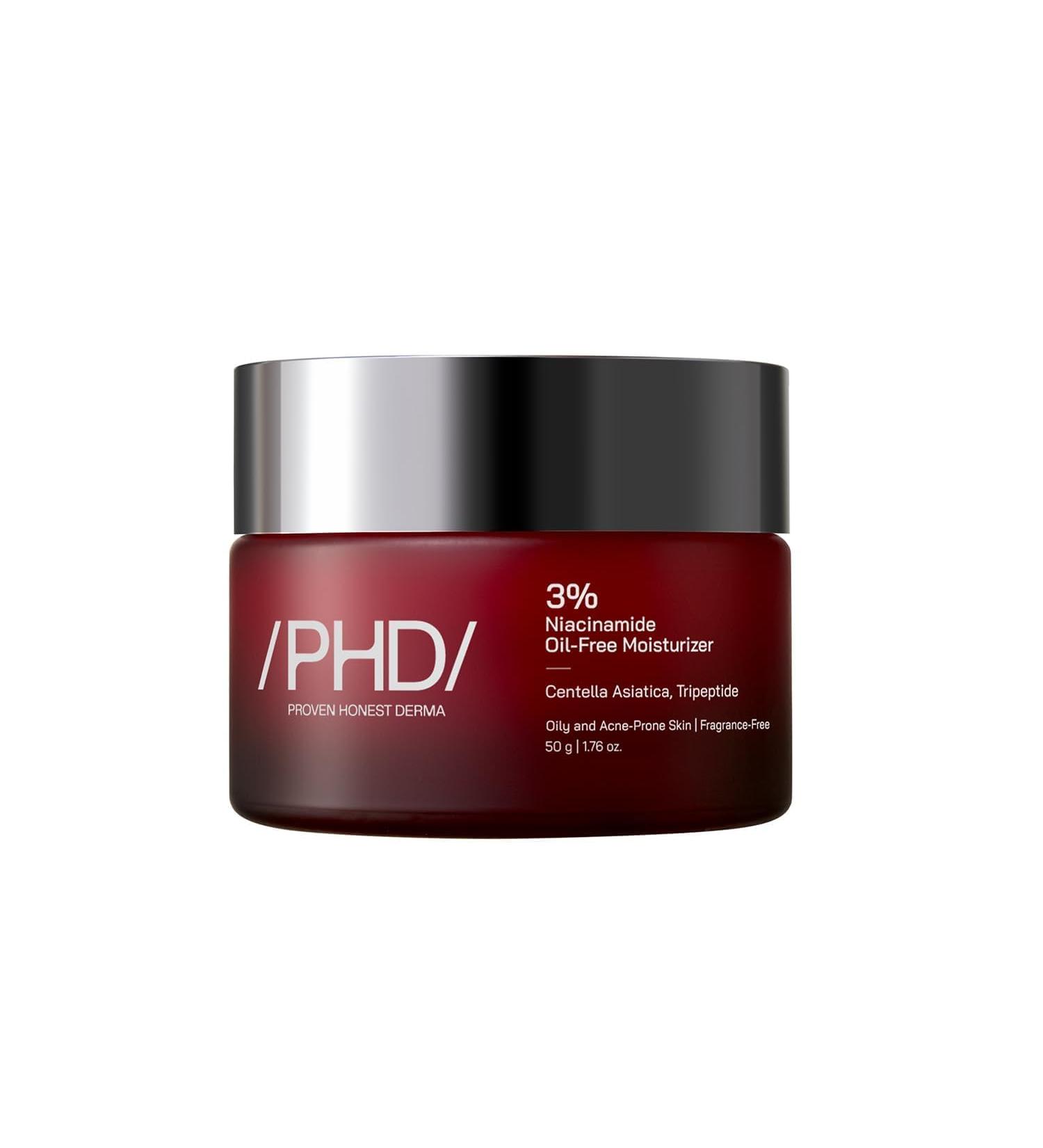 RUVYAA /PHD/ 3% Niacinamide Oil-Free Moisturizer | Face Moisturizer for Oily & Acne-Prone Skin | Lightweight Gel for Men & Women with CICA & Tripeptide | Hydrates & Controls Oil | 50 g - Buy Online on GoSupps.com