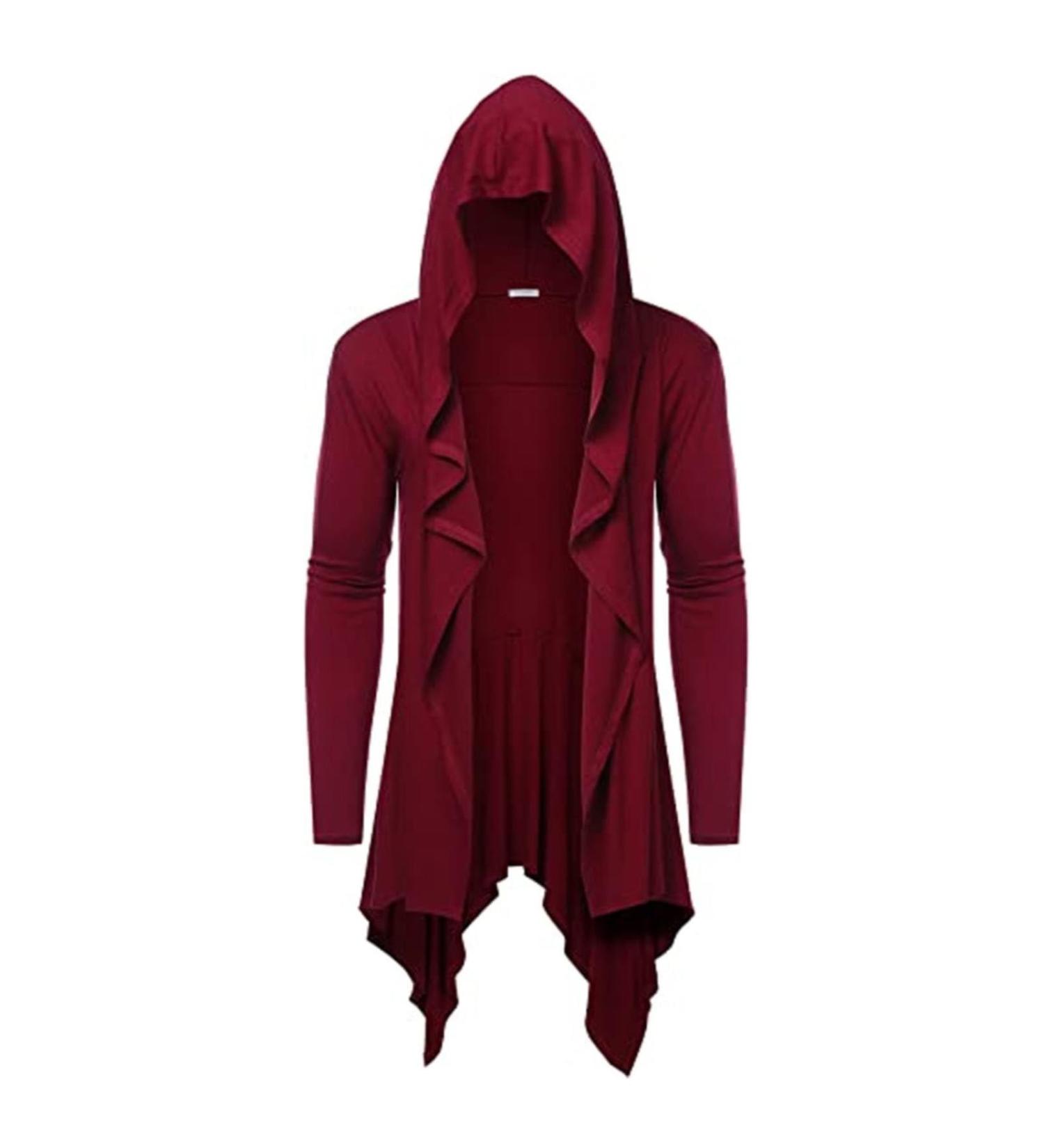 Halloween Costumes Vintage Hooded Jacket Cardigan Pleated Shawl Role Play Women's Cardigan Red XX-Large - Buy Online on GoSupps.com